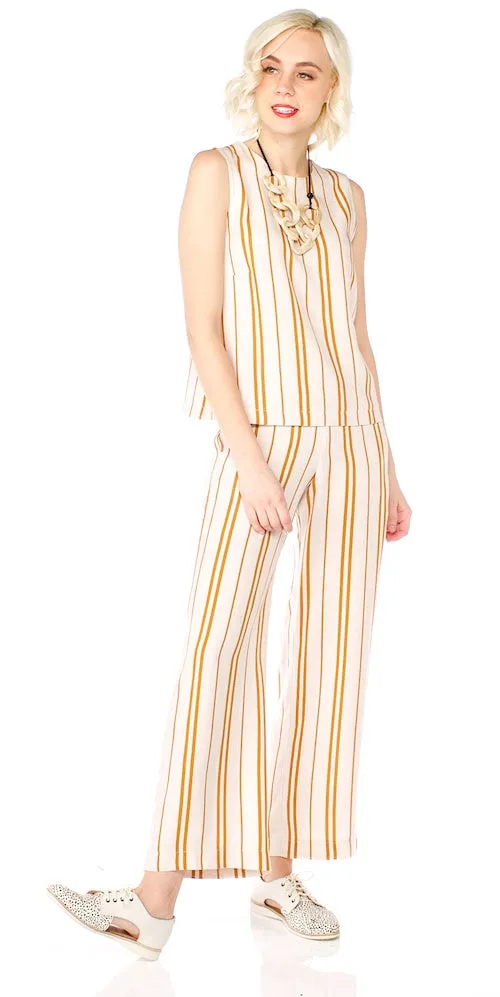 Kai Tank Blouse, mustard stripe