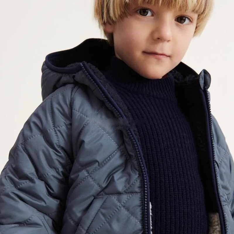 kid's Double-sided Wear Hooded Cotton Coat Jacket