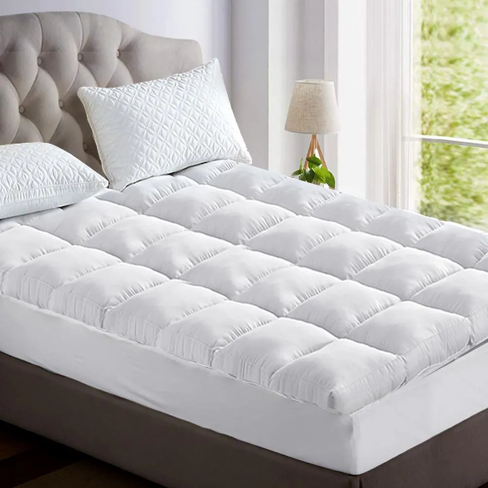 King Single Mattress Topper Bamboo Fibre Pillowtop Protector