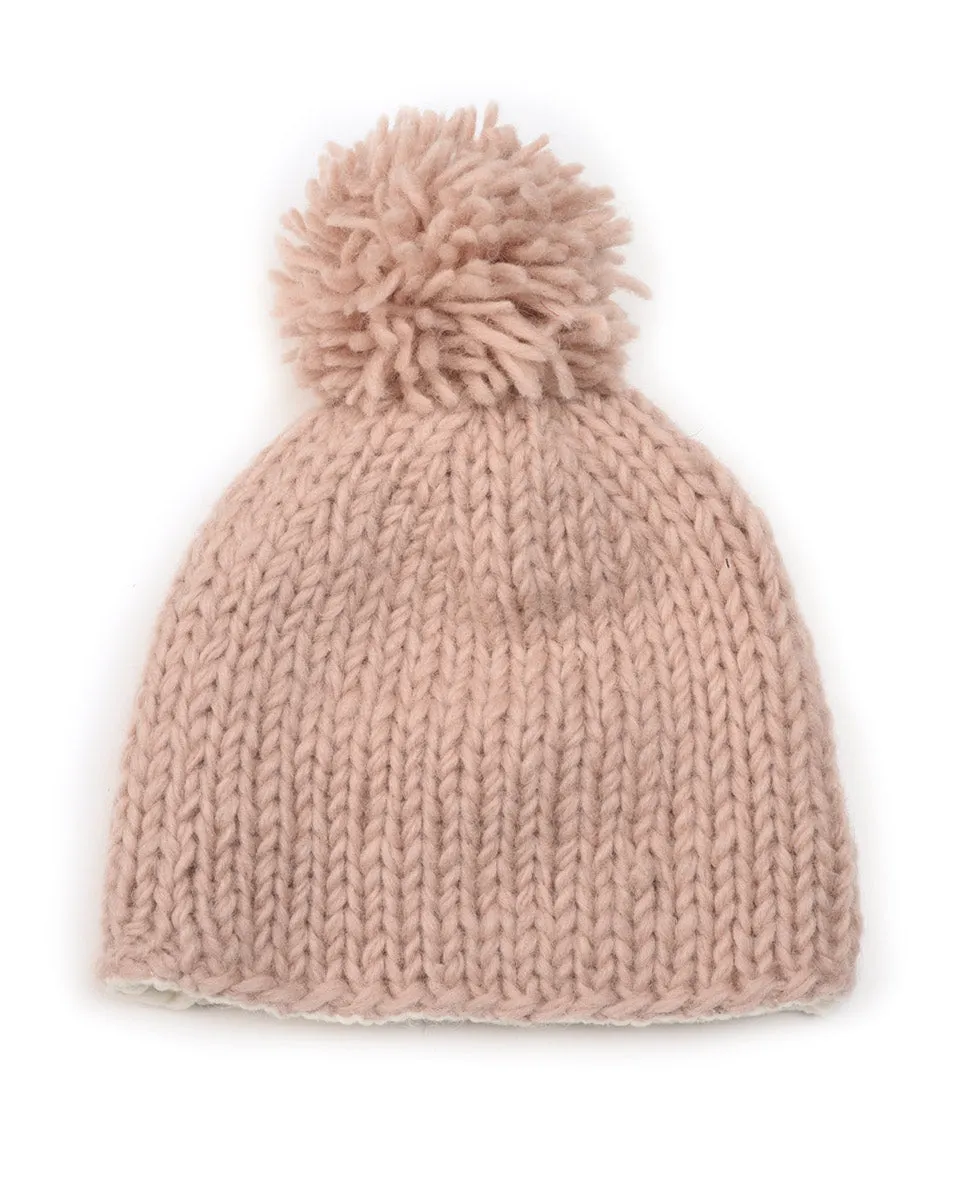 Knit Beanie with Pom Pom