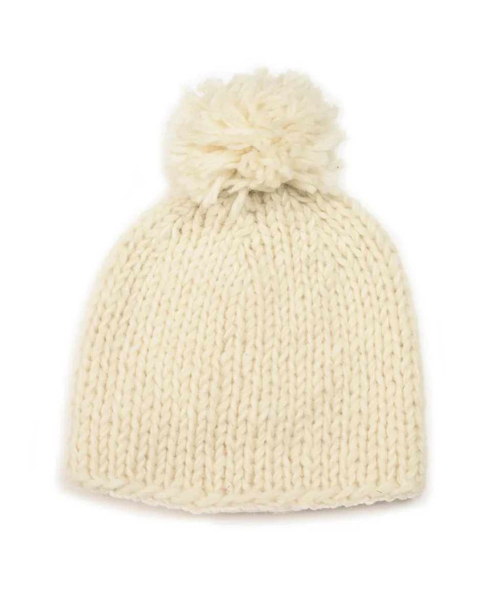 Knit Beanie with Pom Pom