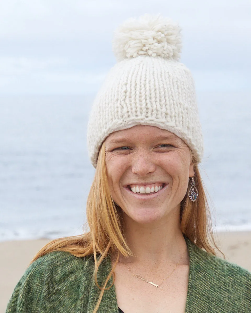 Knit Beanie with Pom Pom