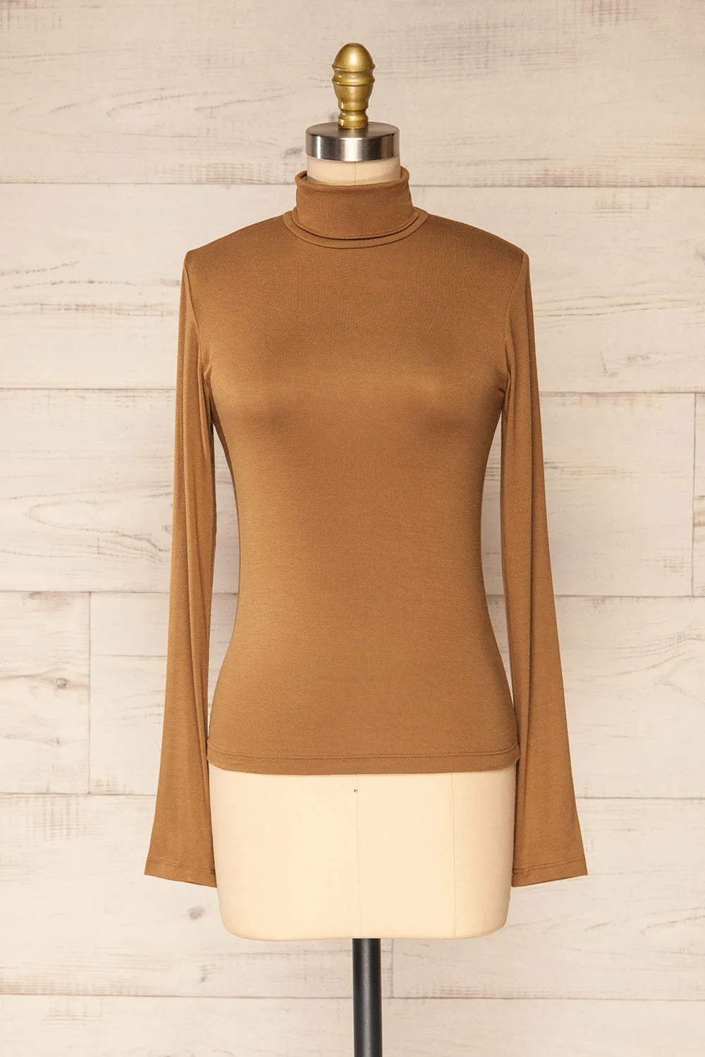 Lassi Caramel | Long Sleeve Turtleneck