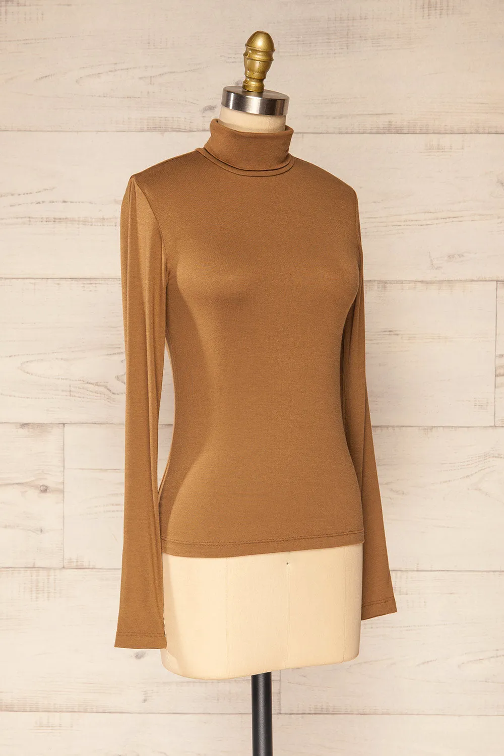 Lassi Caramel | Long Sleeve Turtleneck