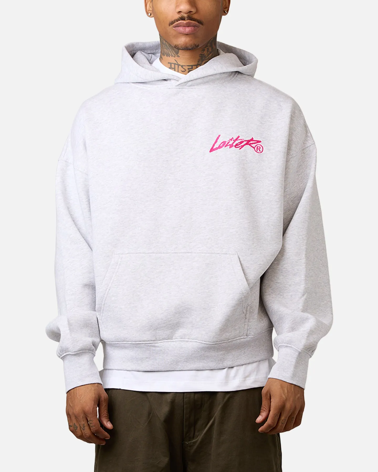 Loiter Chenille Premium Hoodie Grey Marle