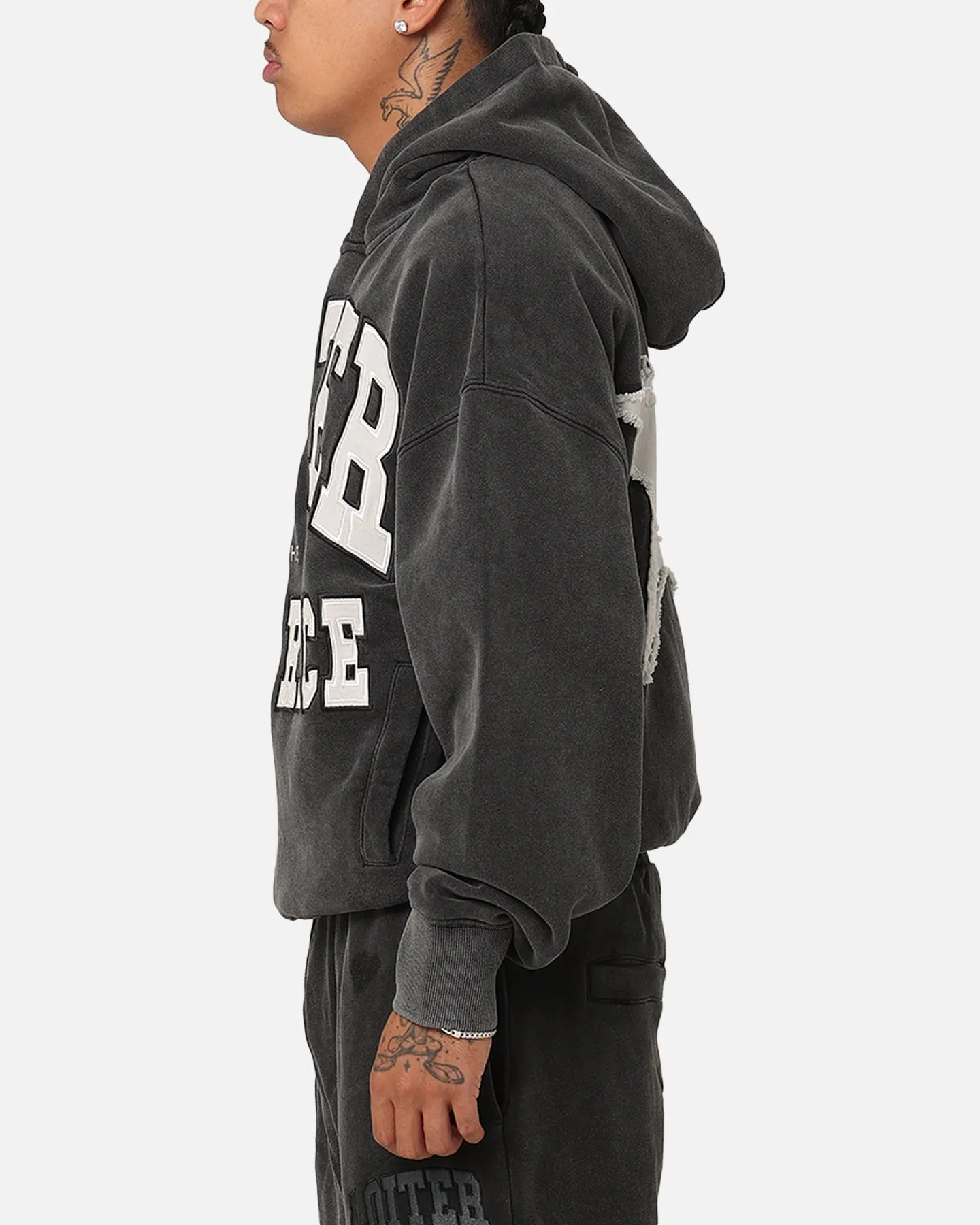 Loiter College Dropout Hoodie Washed Black