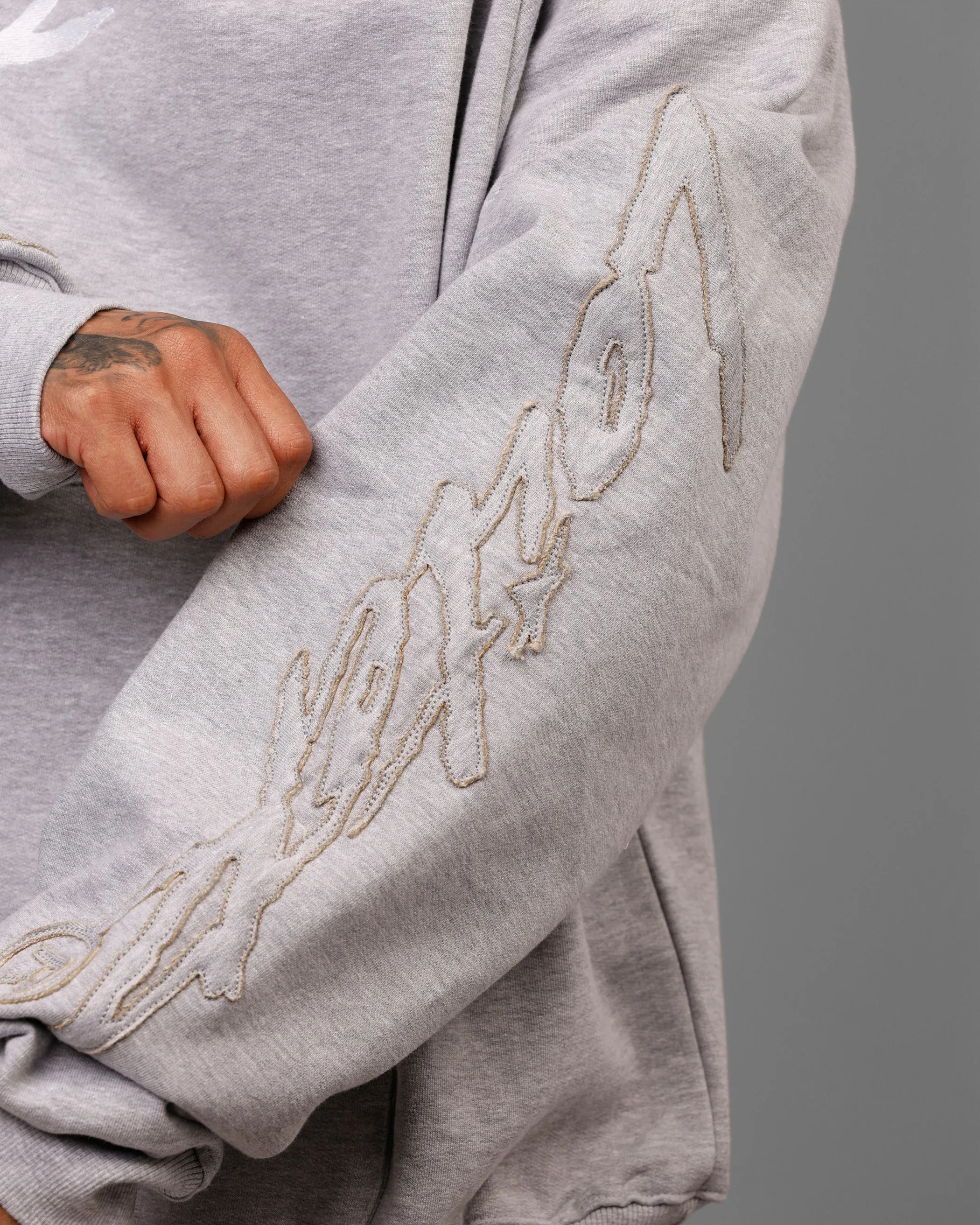 Loiter Dune Hoodie Grey Marle