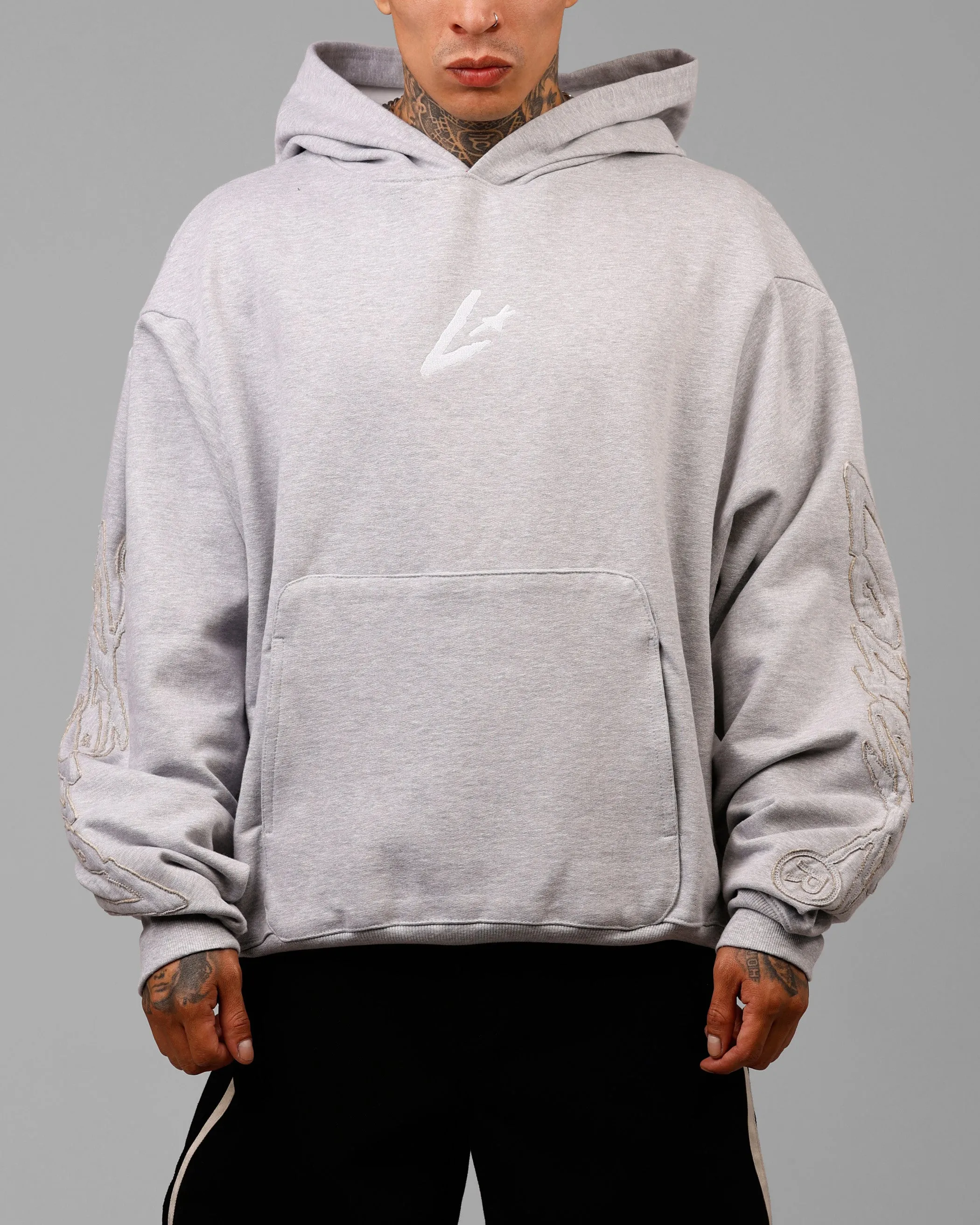 Loiter Dune Hoodie Grey Marle