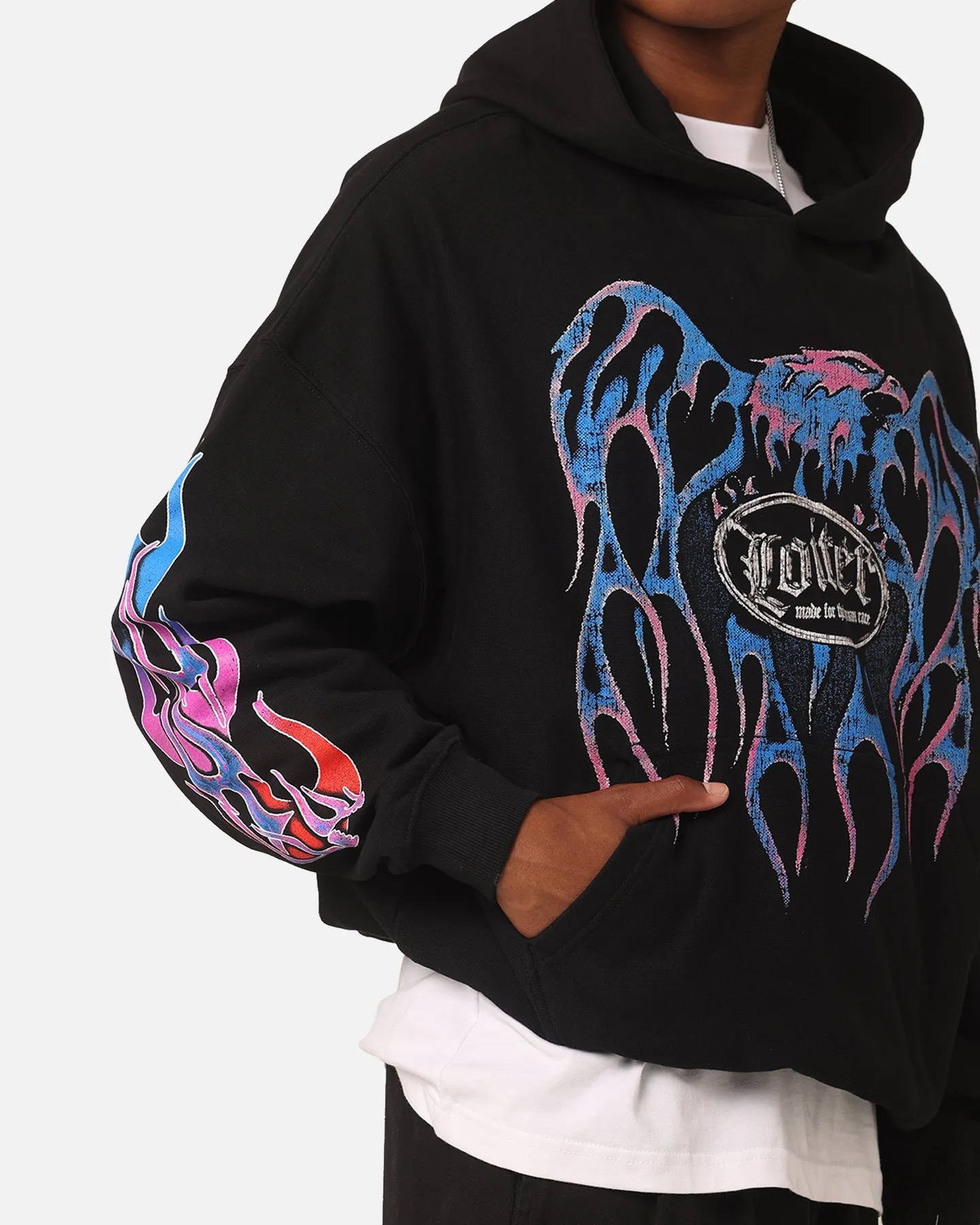 Loiter Rider Vintage Hoodie Black