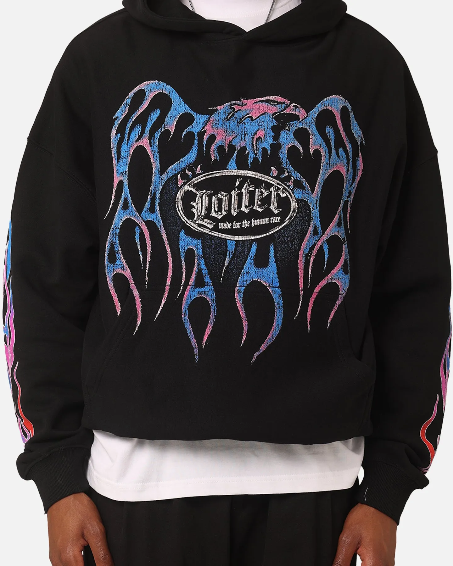 Loiter Rider Vintage Hoodie Black