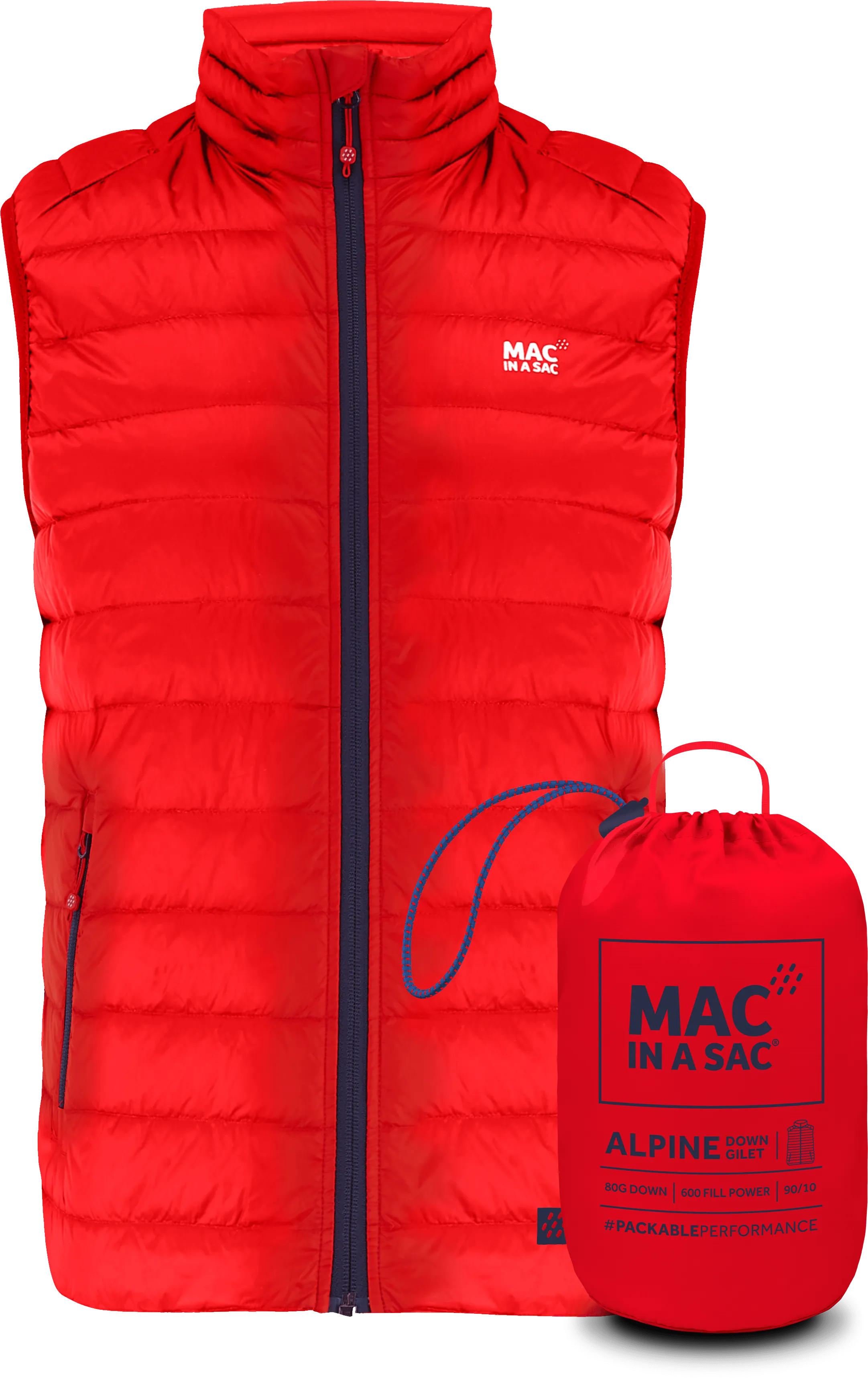 Mac In A Sac Alpine Down Gilet (Men's) - Red