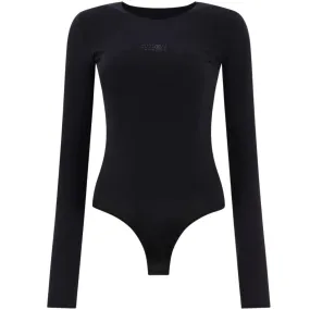 MAISON MARGIELA MM6 PRINTED BODYSUIT BLACK