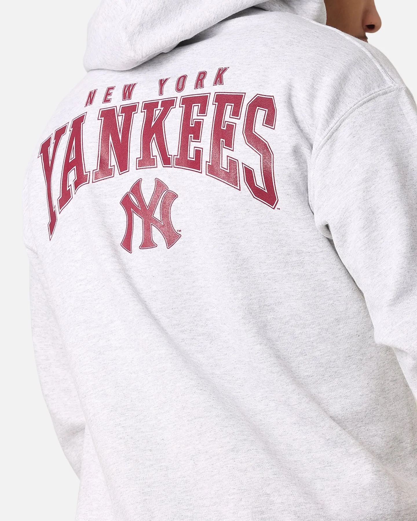 Majestic Athletic New York Yankees Fulter Team Arch Hoodie Grey Marle