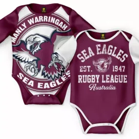 Manly Sea Eagles Bodysuit 2pc Gift Pack