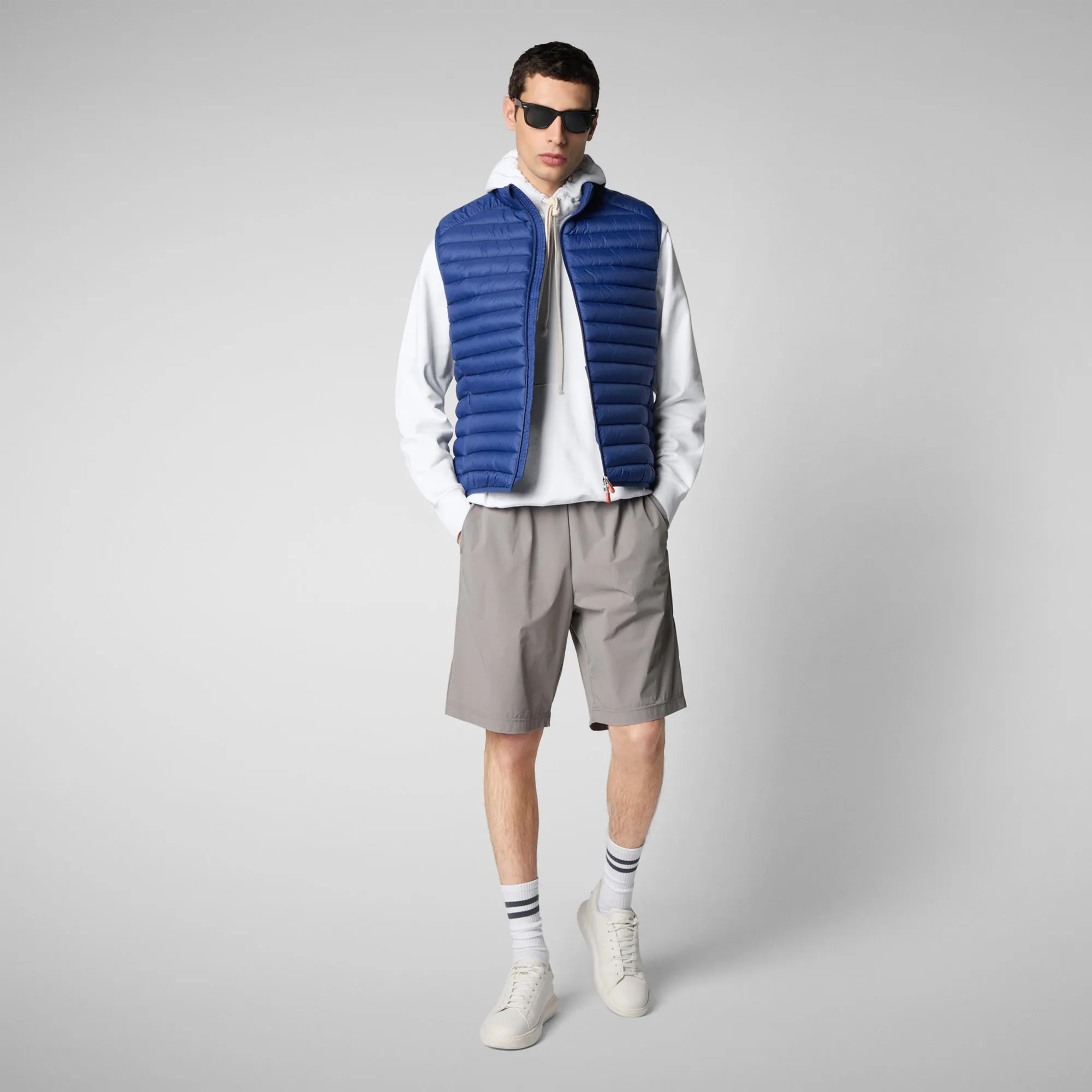 Man's quilted gilet Adam in eclipse blue