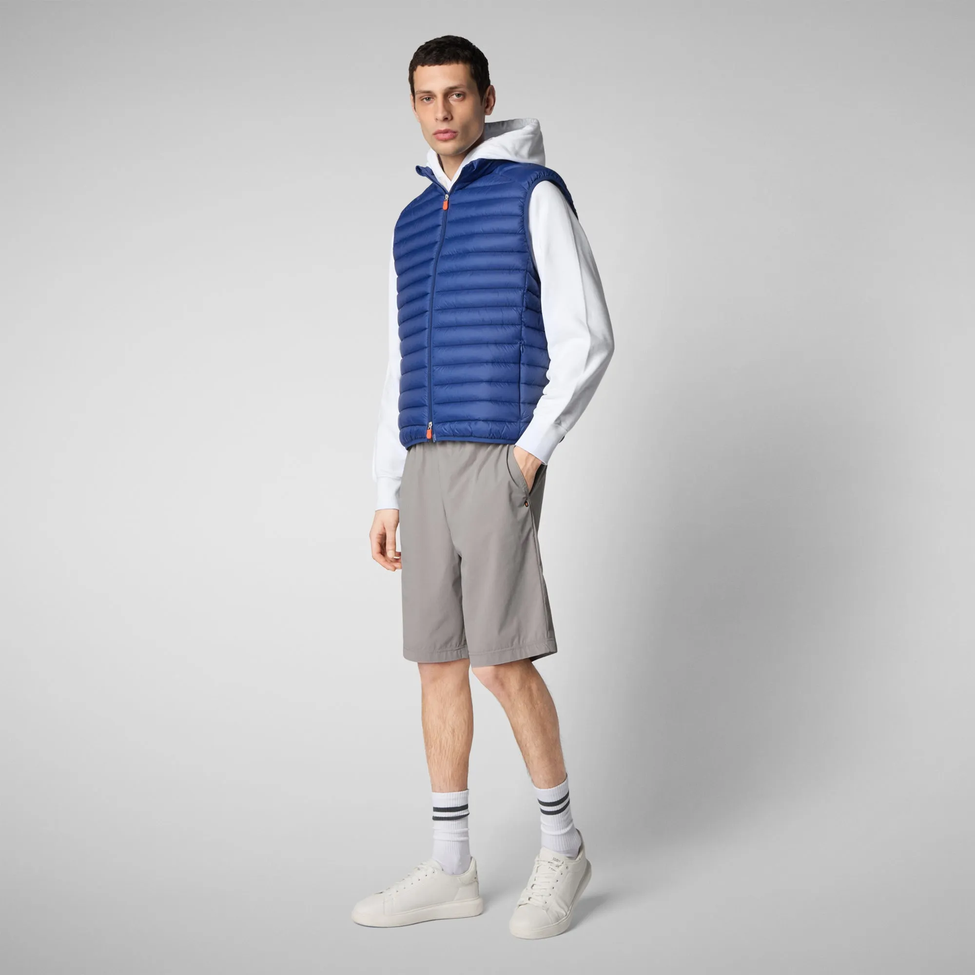 Man's quilted gilet Adam in eclipse blue