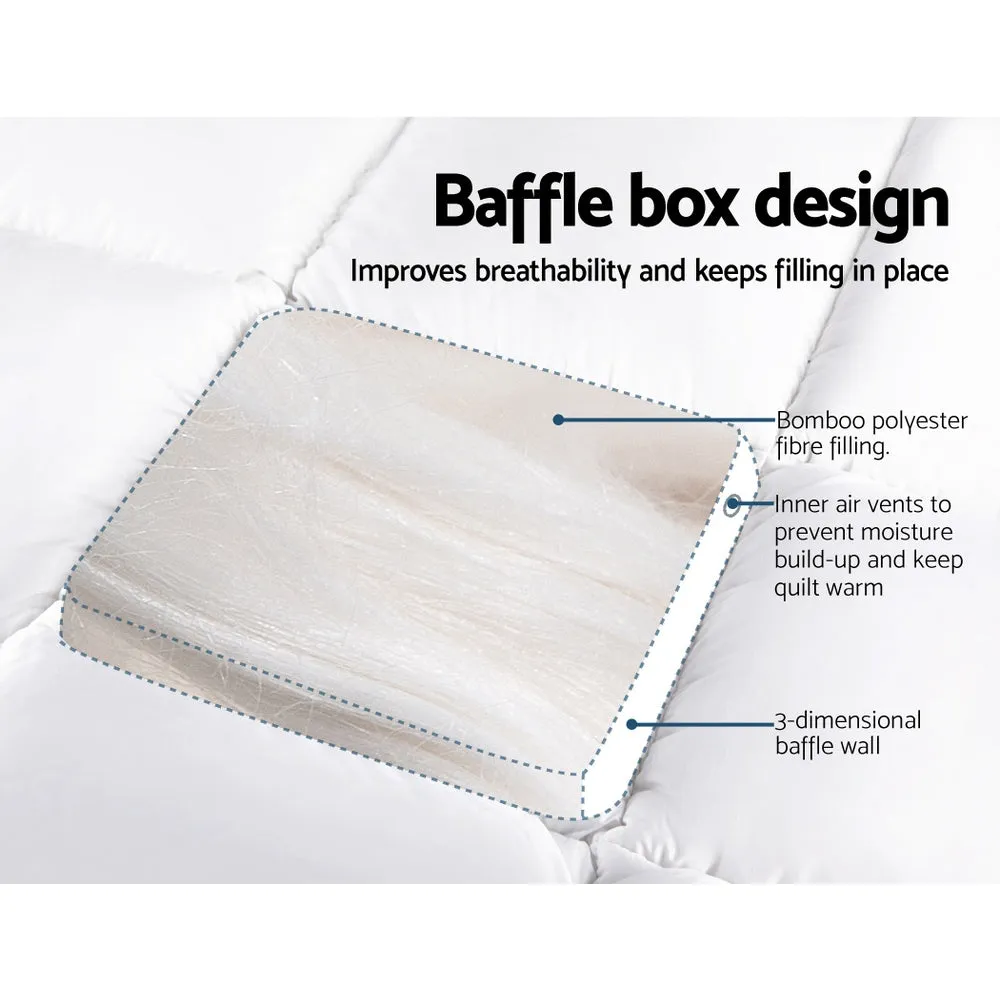 Mattress Topper Bamboo Fibre - King Single