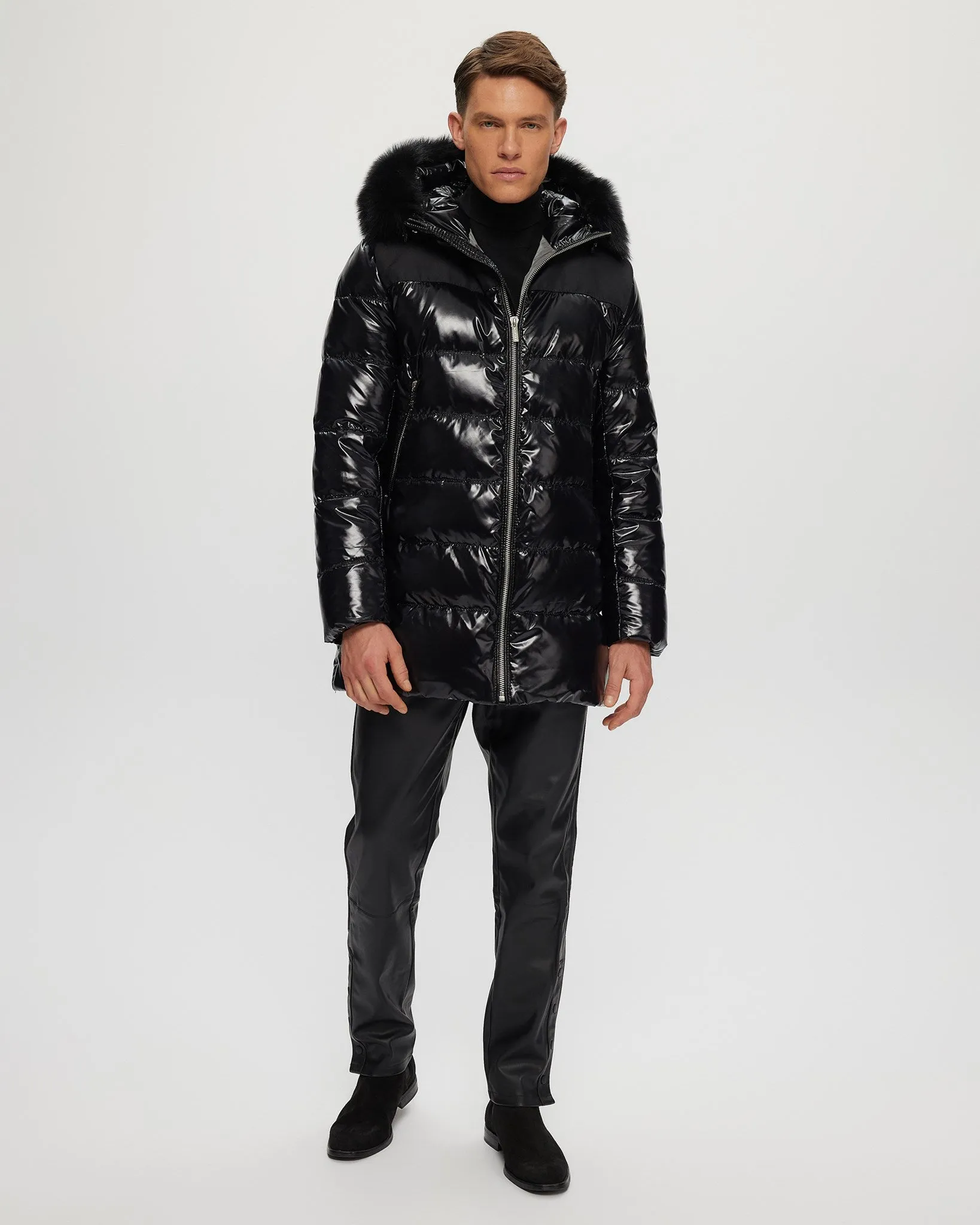 Men's Après-Ski Parka with Detachable Toscana Shearling Lamb Hood Trim