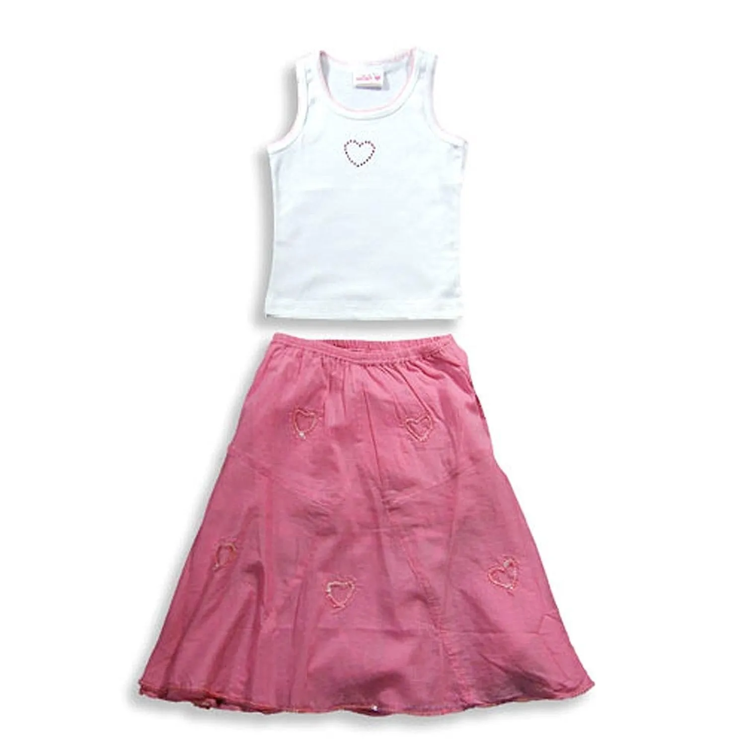 Mish - Little Girls 2 Piece Tank Skirt Set - 100% Cotton - 30 Day Guarantee