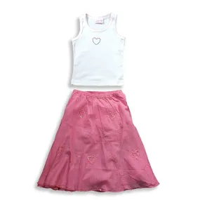 Mish - Little Girls 2 Piece Tank Skirt Set - 100% Cotton - 30 Day Guarantee