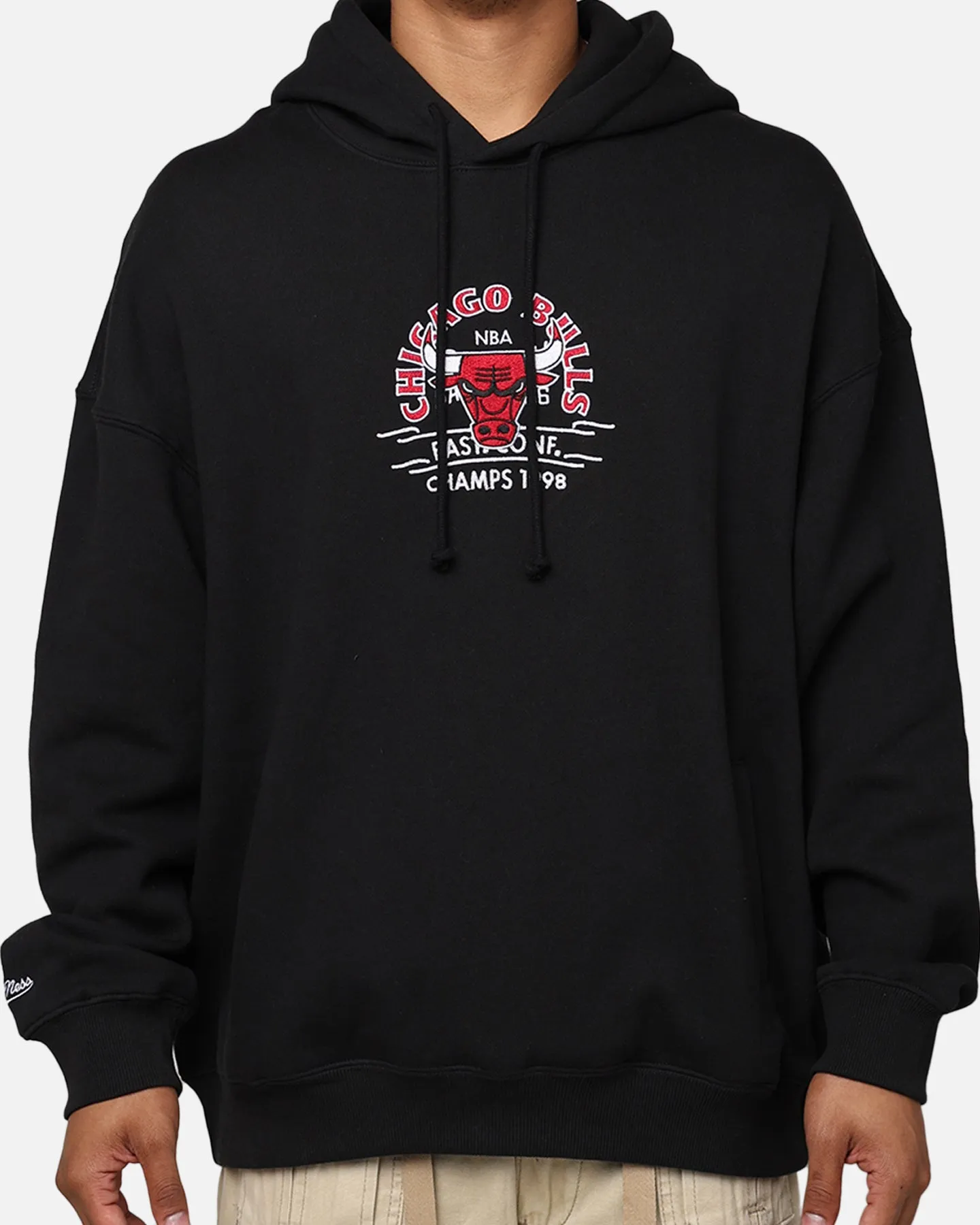 Mitchell & Ness Chicago Bulls Letterman Hoodie Black