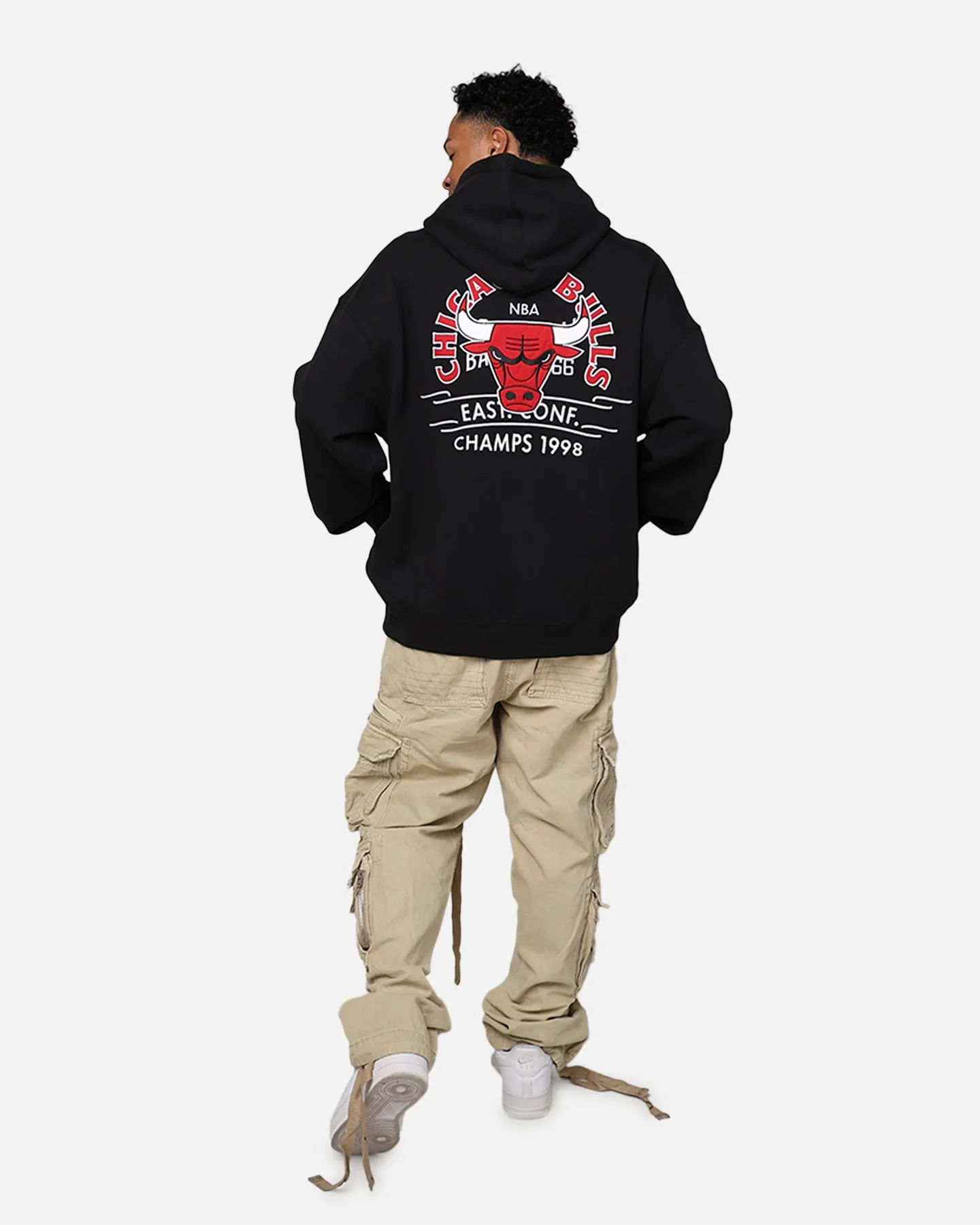 Mitchell & Ness Chicago Bulls Letterman Hoodie Black