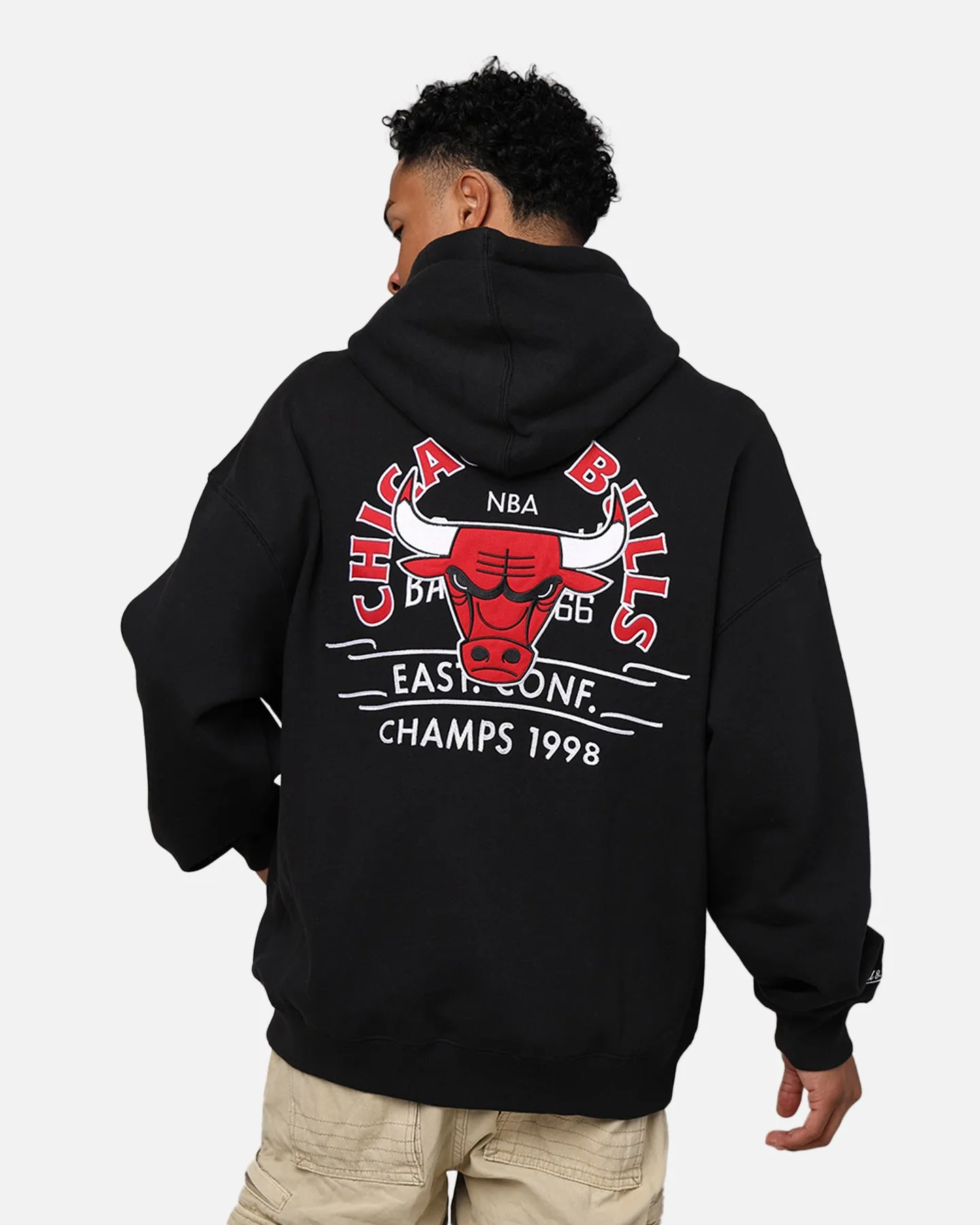 Mitchell & Ness Chicago Bulls Letterman Hoodie Black