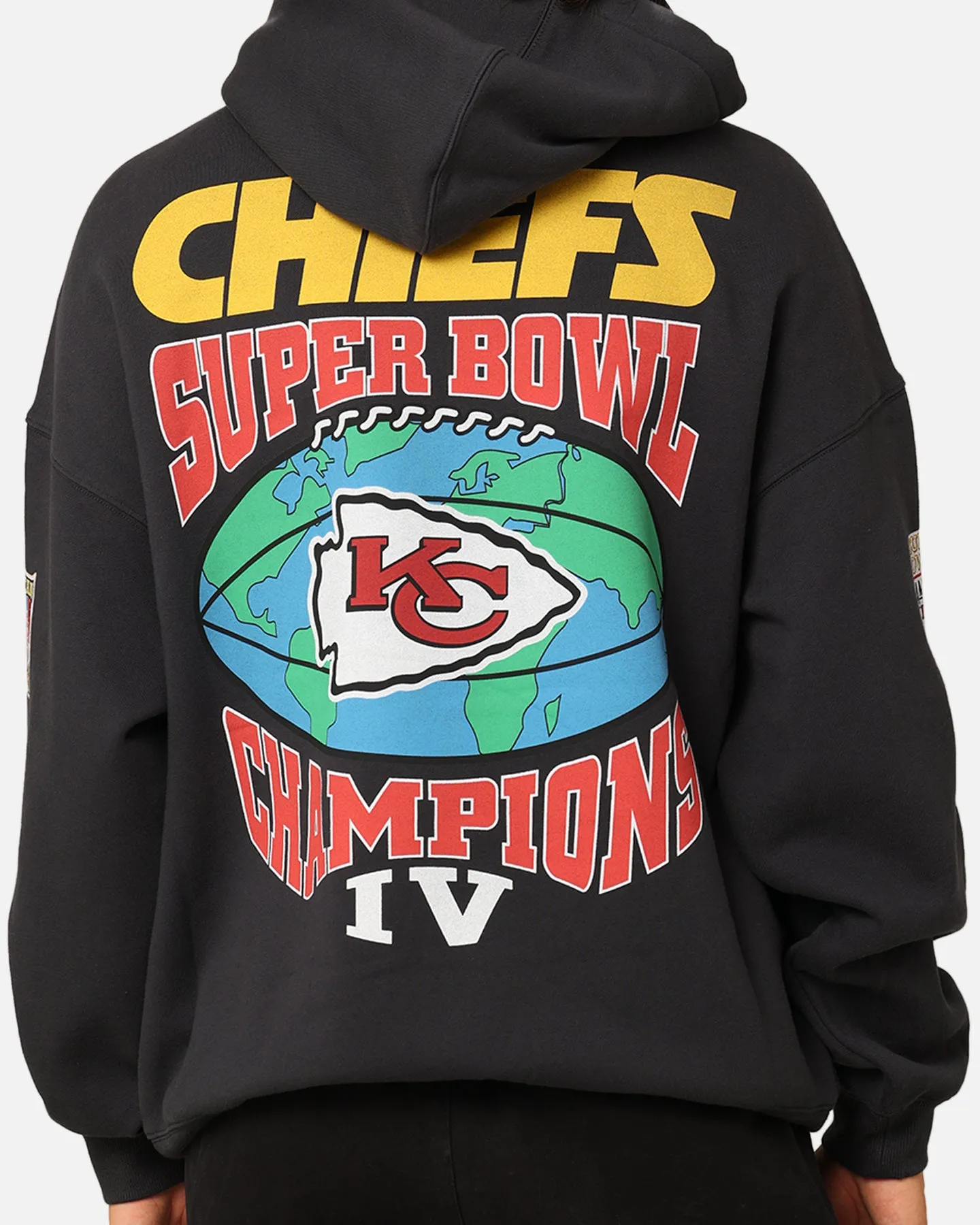 Mitchell & Ness Kansas City Chiefs Super Bowl World Hoodie Faded Black