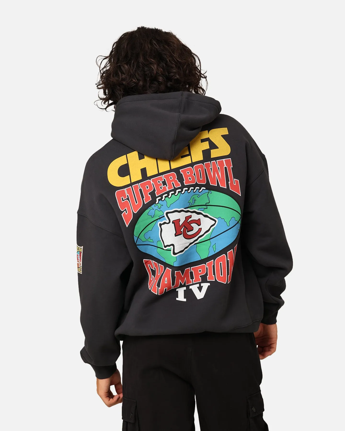 Mitchell & Ness Kansas City Chiefs Super Bowl World Hoodie Faded Black