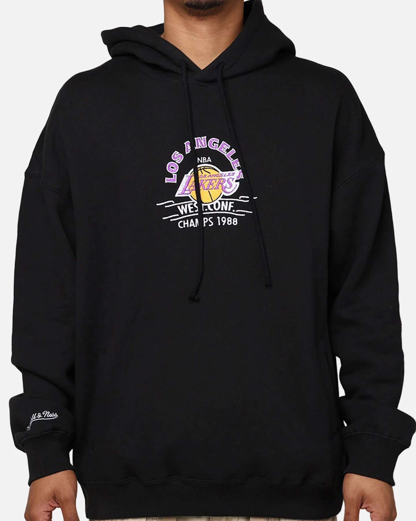 Mitchell & Ness Los Angeles Lakers Letterman Hoodie Black