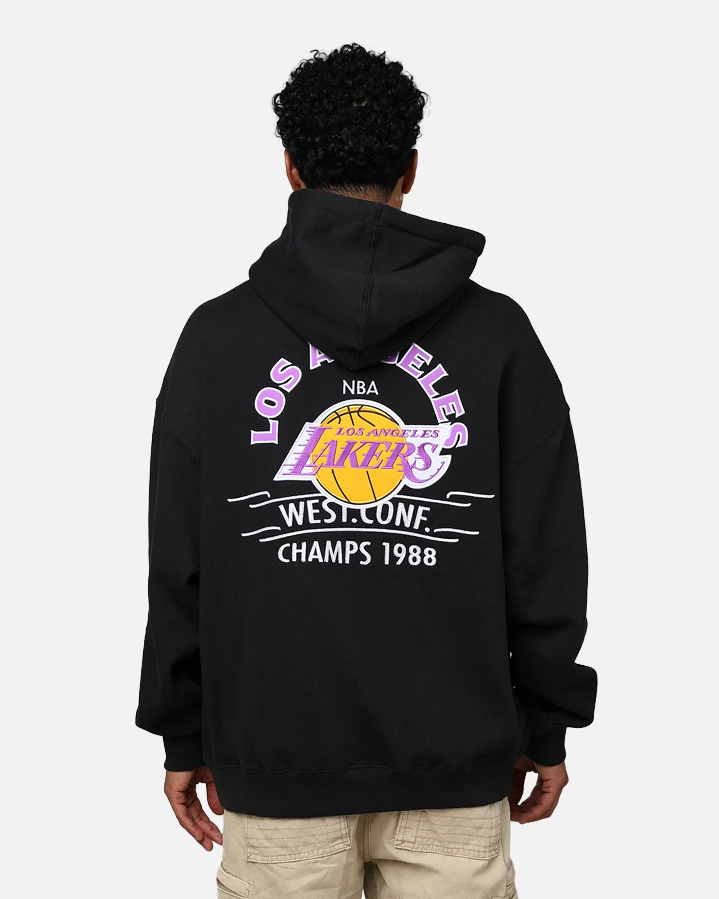 Mitchell & Ness Los Angeles Lakers Letterman Hoodie Black