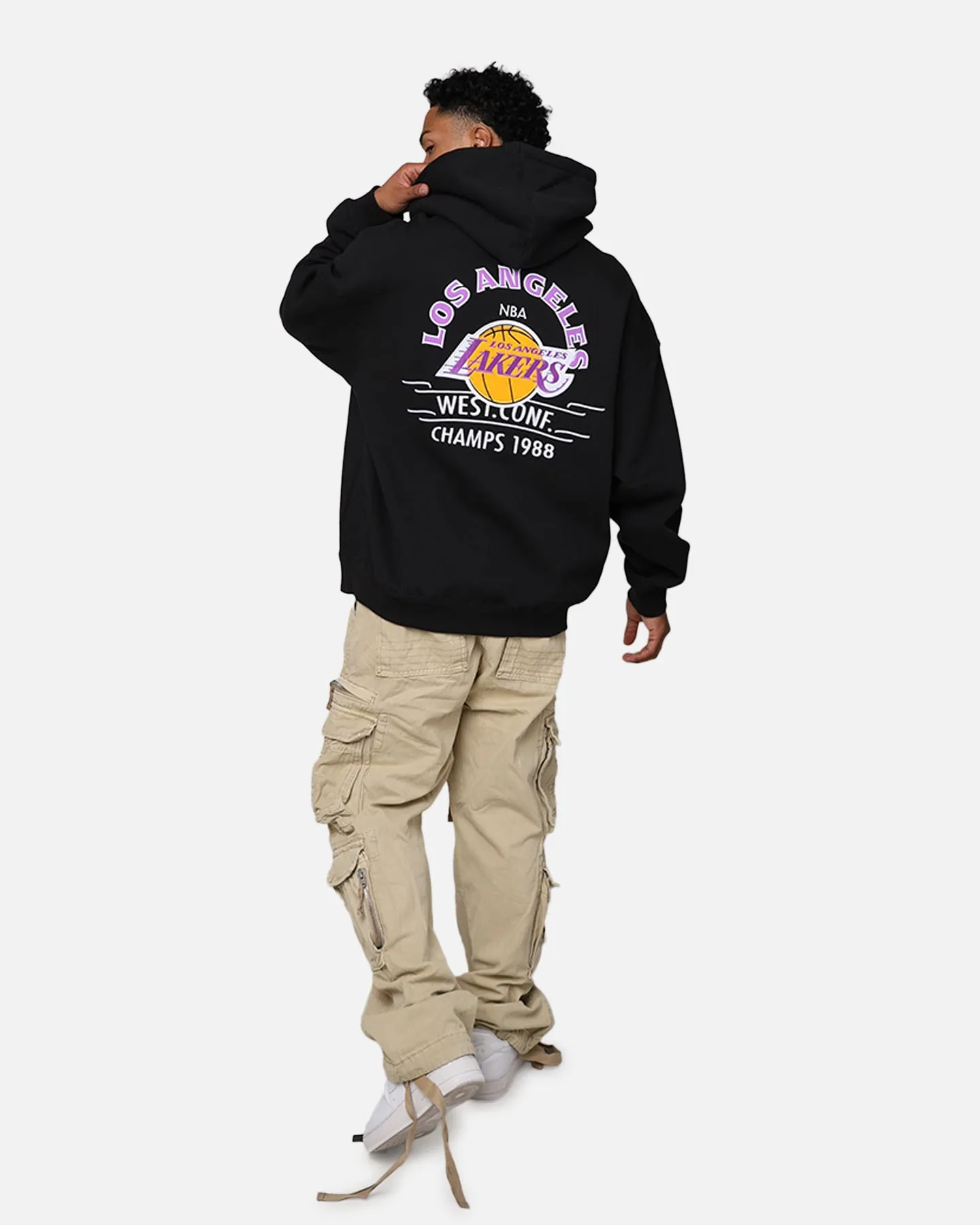 Mitchell & Ness Los Angeles Lakers Letterman Hoodie Black