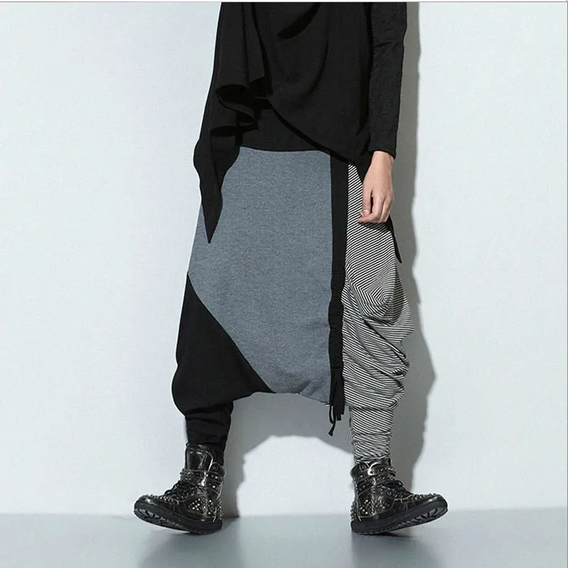 Mix Patched Street Style Men Harem Pants