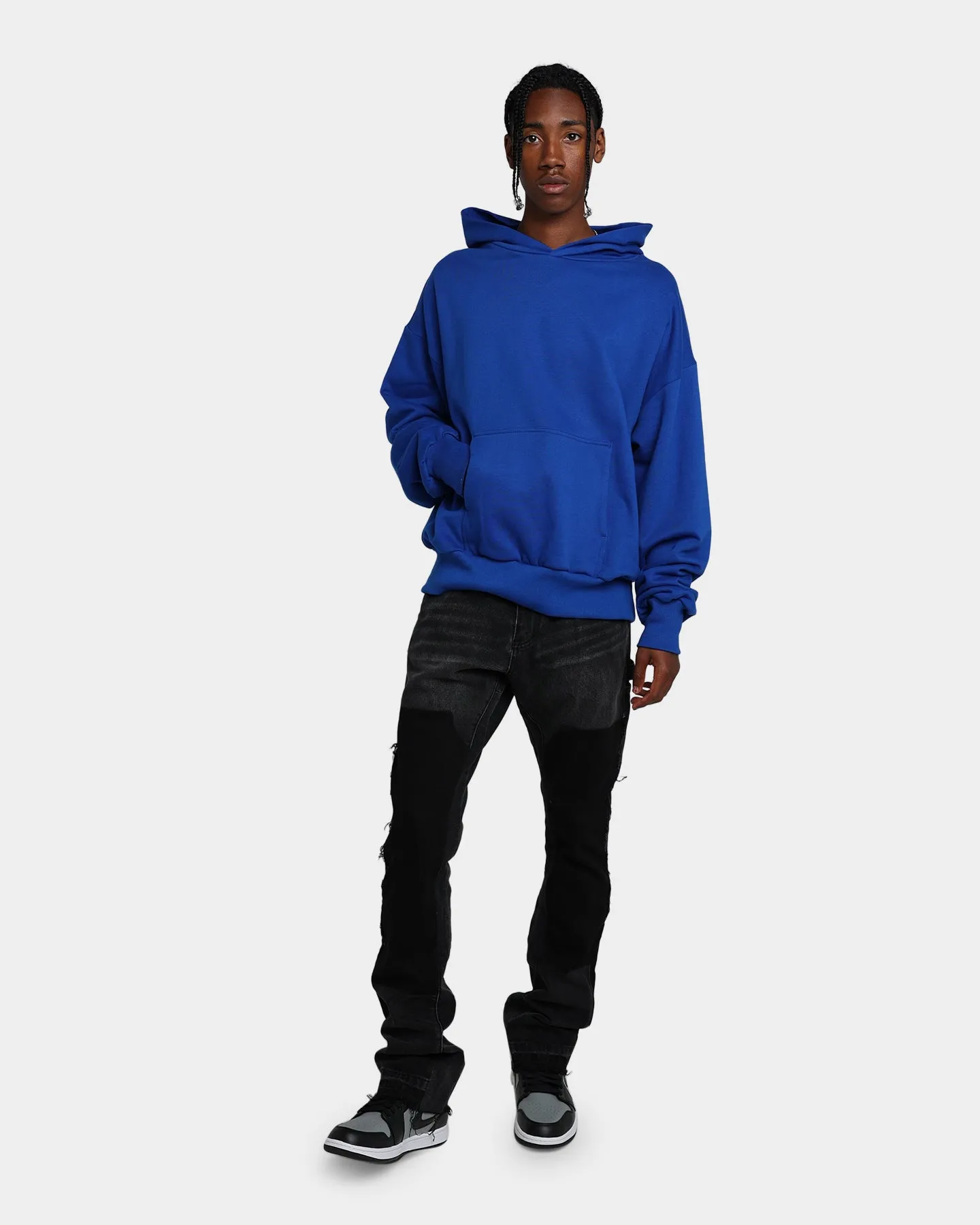 MNML Double Layer Hoodie Blue