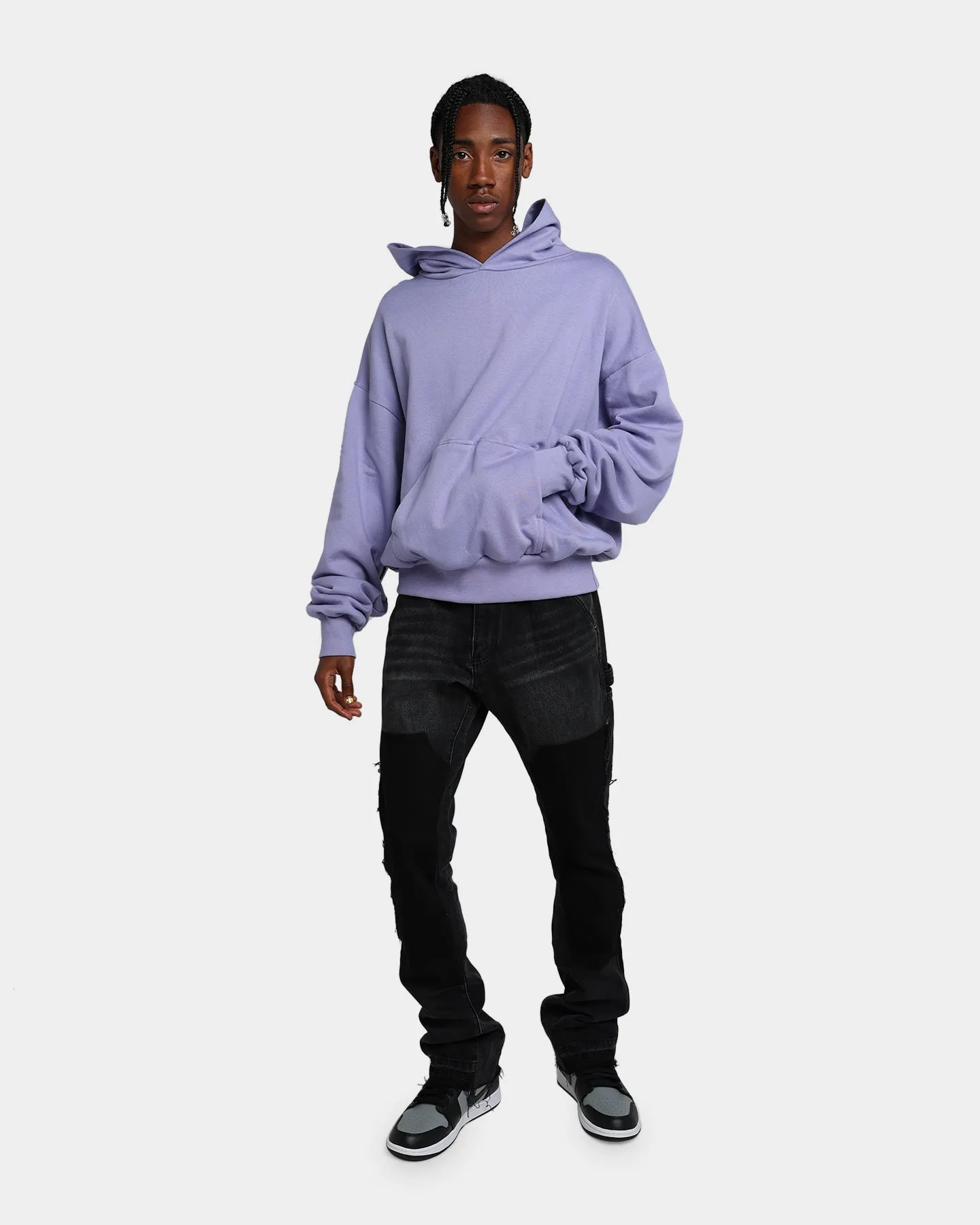 MNML Double Layer Hoodie Purple