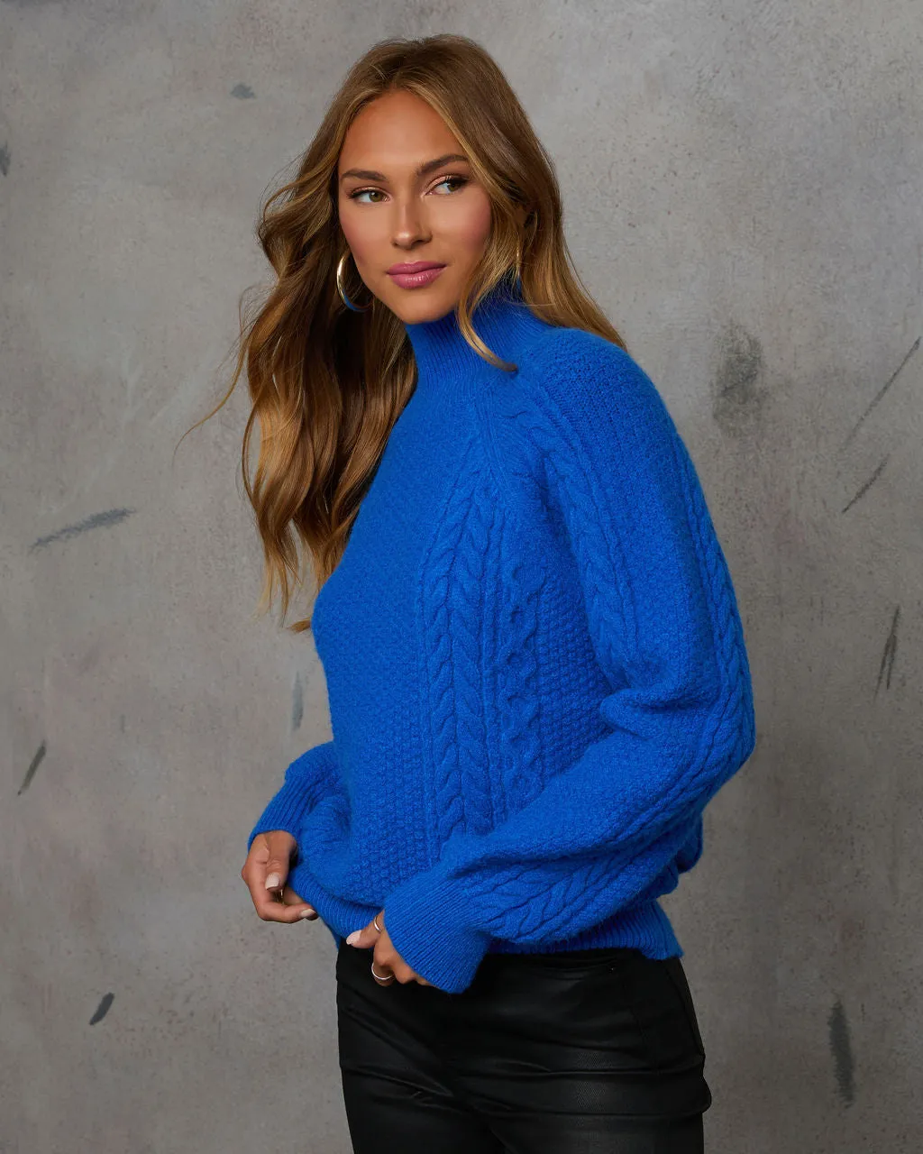 Morgana Cable Knit Turtleneck Sweater