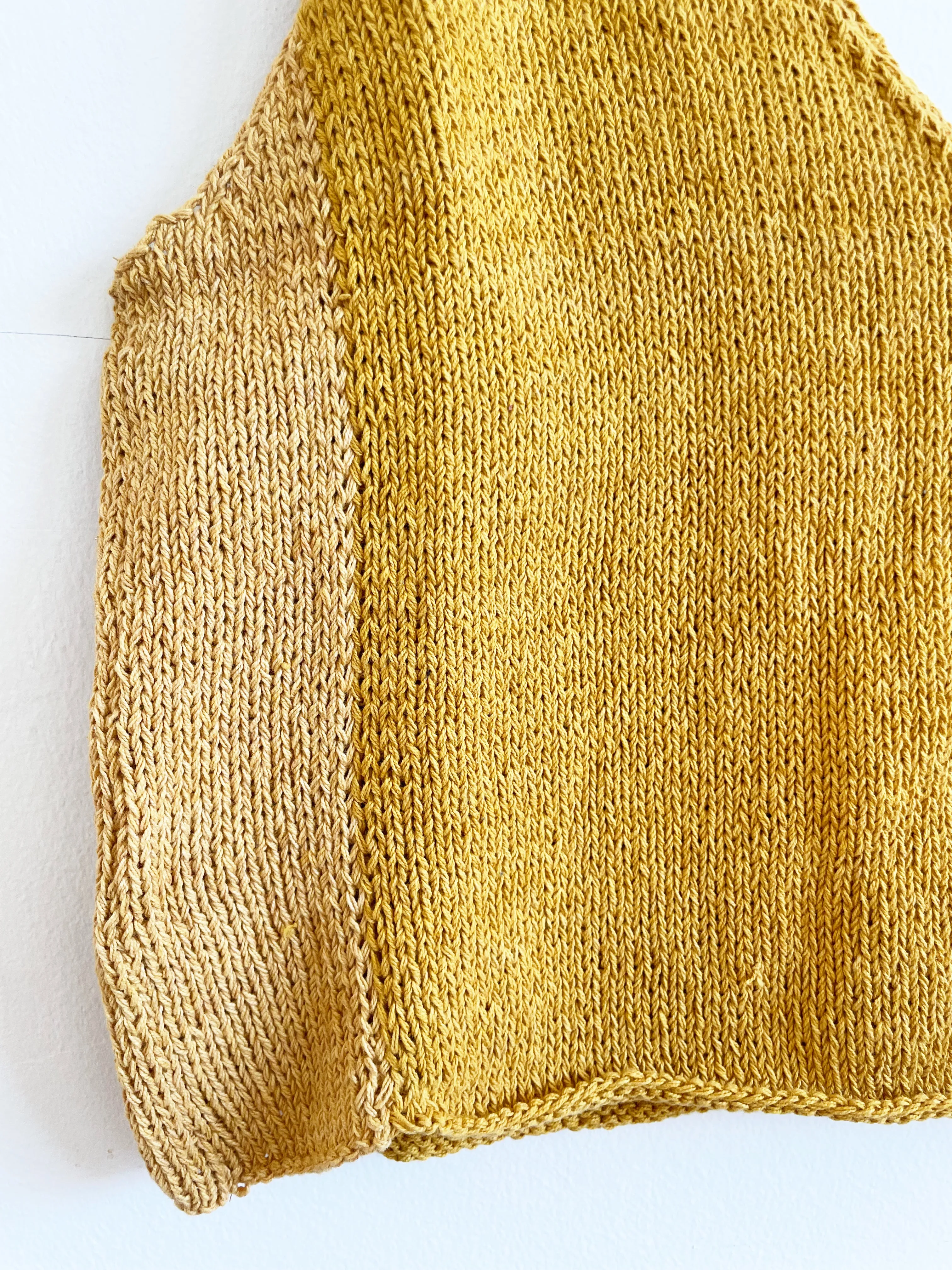 Mustard Tank Top, Hand Knit & Natural Dyes