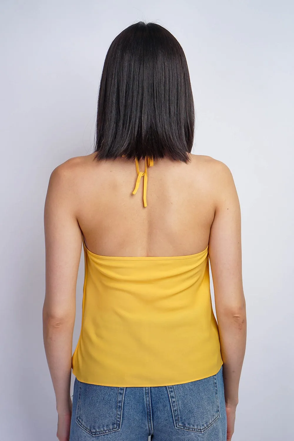 Mustard Yellow Colina Cowl Neck Top