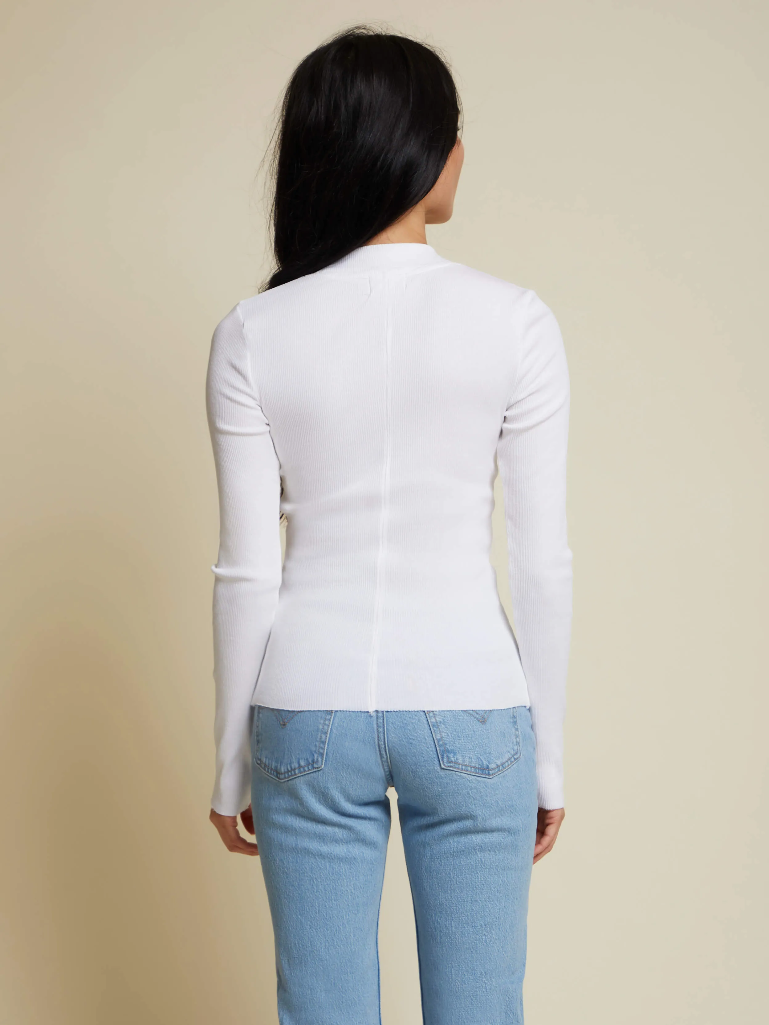 Nation LTD - Gina Slim Mock Neck in White