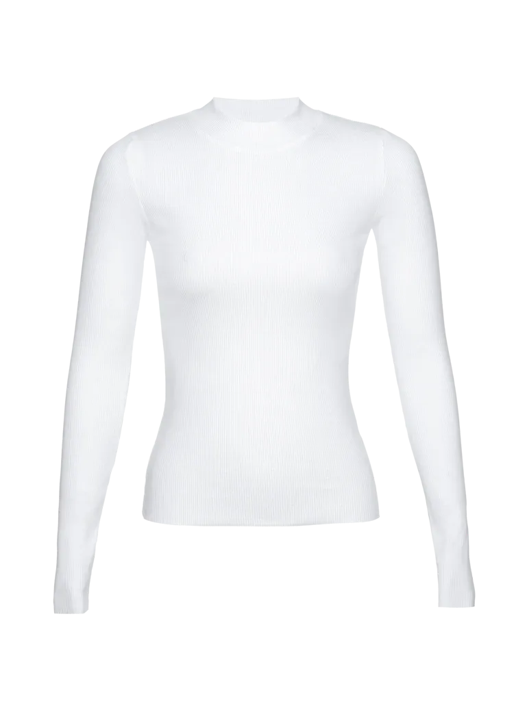 Nation LTD - Gina Slim Mock Neck in White