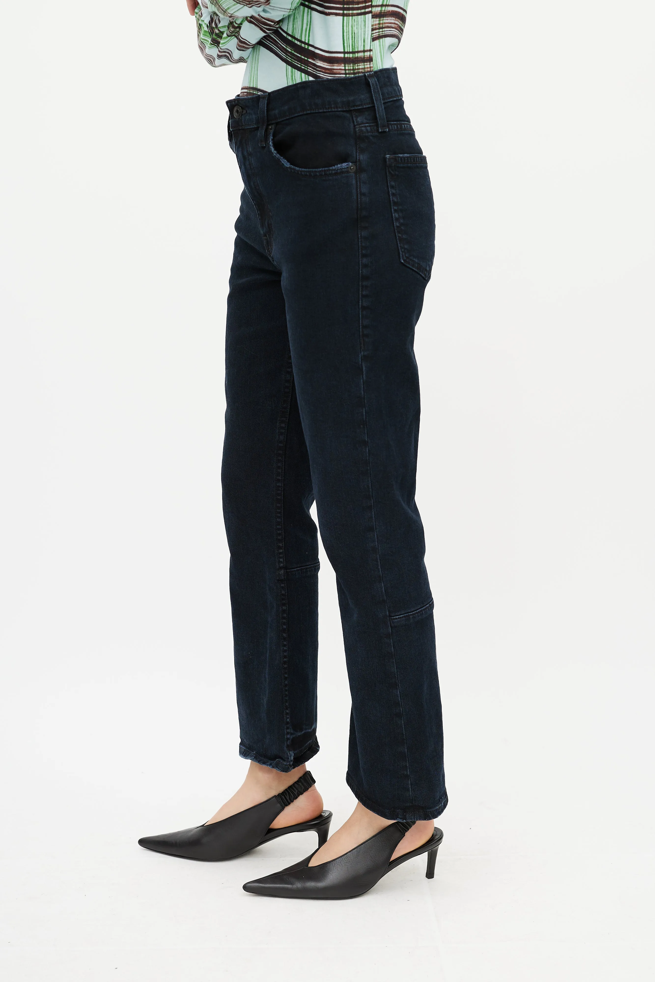 Navy Flared Jeans