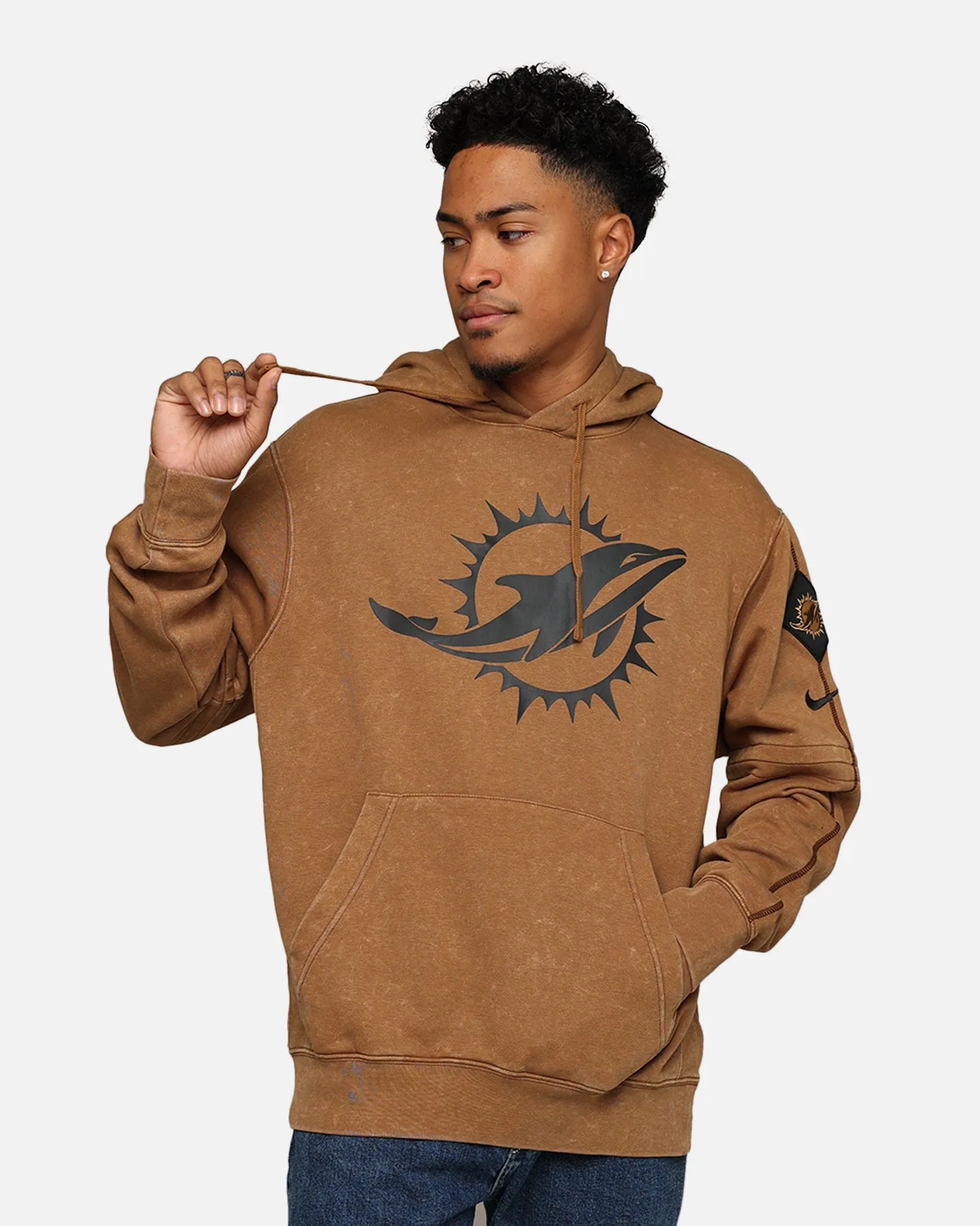 Nike Miami Dolphins 'Salute To Service' Pullover Hoodie Ale Brown/Caca