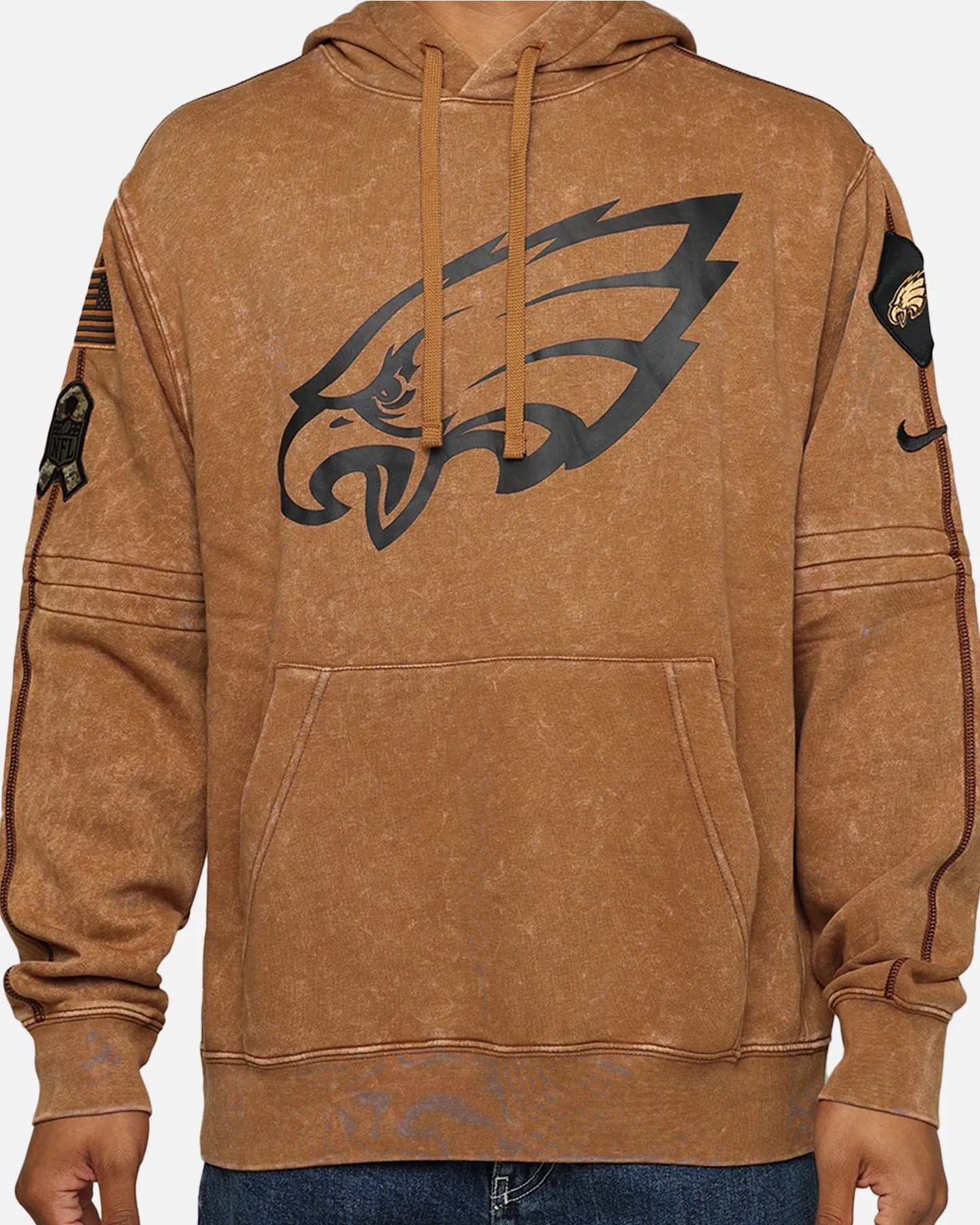 Nike Philadelphia Eagles 'Salute To Service' Pullover Hoodie Ale Brown/Caca