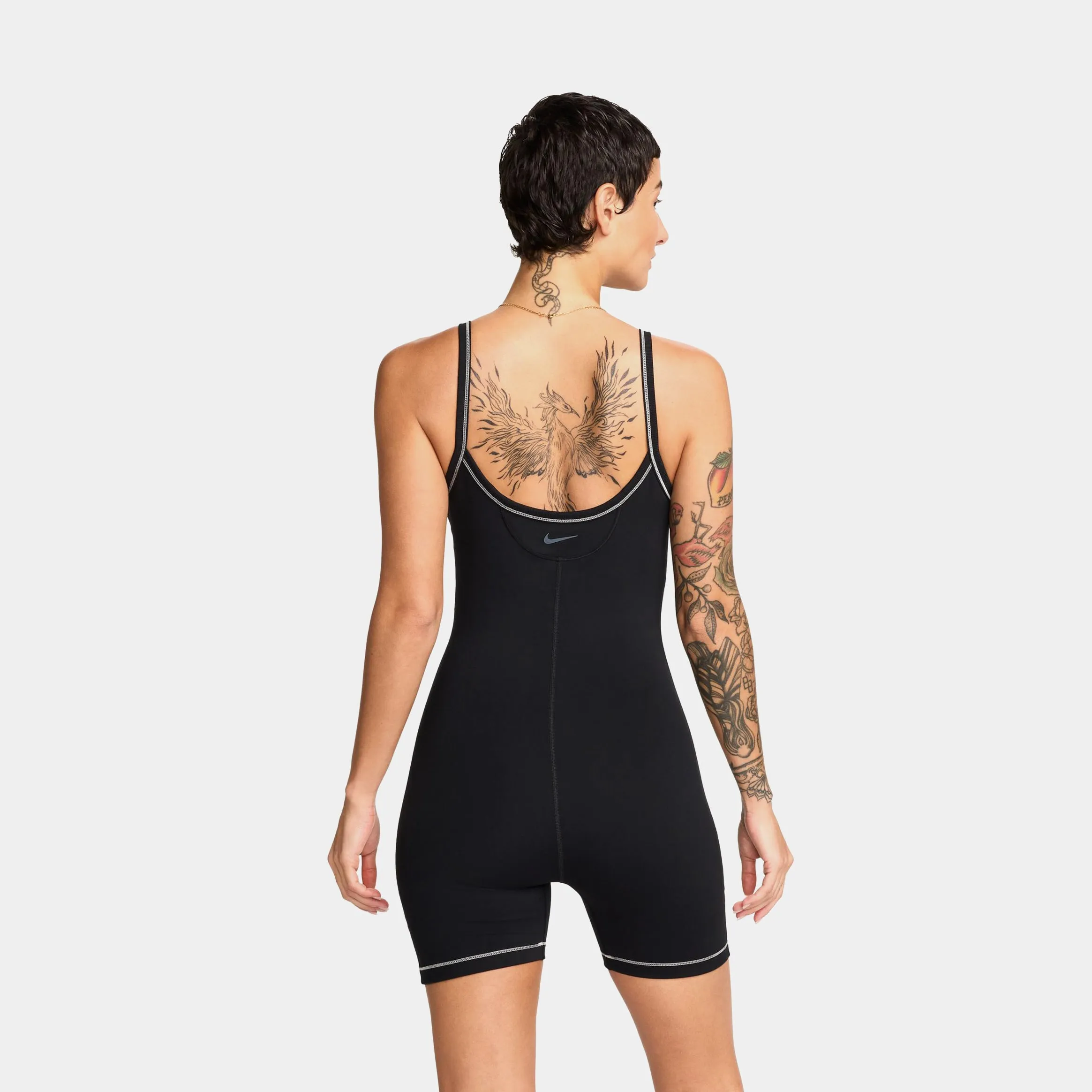 NSW Dri Fit Short Sleeve Womens Bodysuit (Black/Light Orewood Brown/Cool Grey)