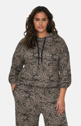 Only Carmakoma Alba Leopard Print Hoodie