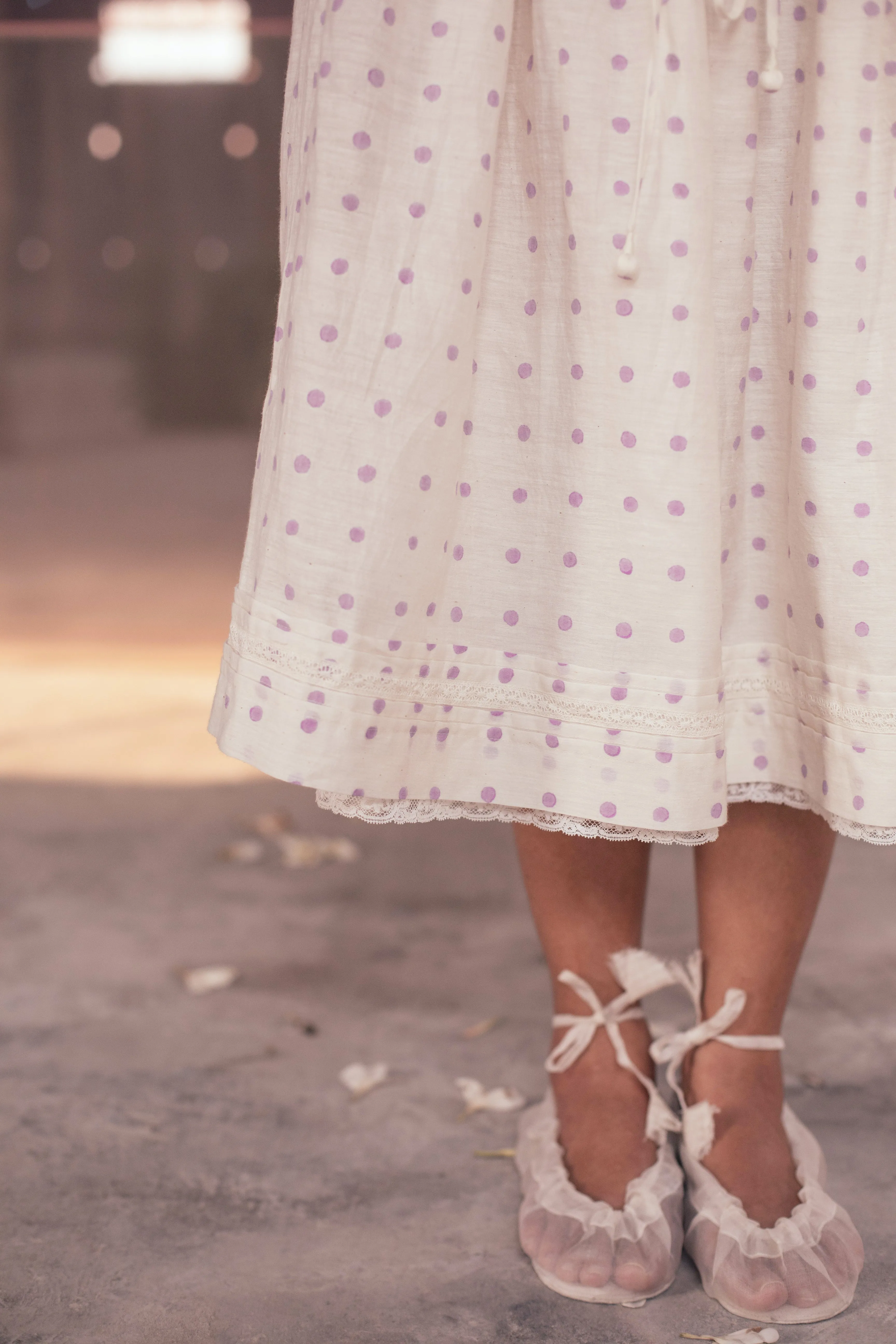 Orchid peasant skirt