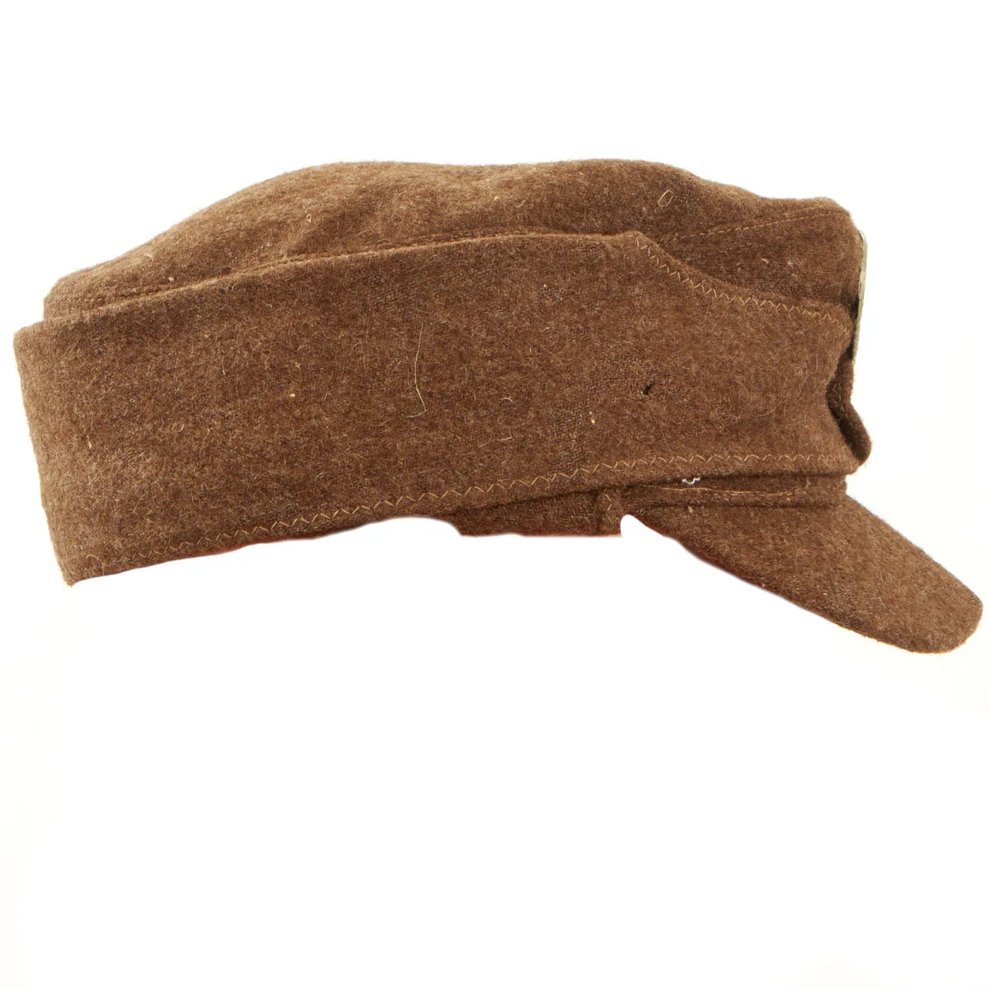 Original German WWII RAD Labor Service EM/NCO M43 Brown Wool Cap - Einheitsmütze