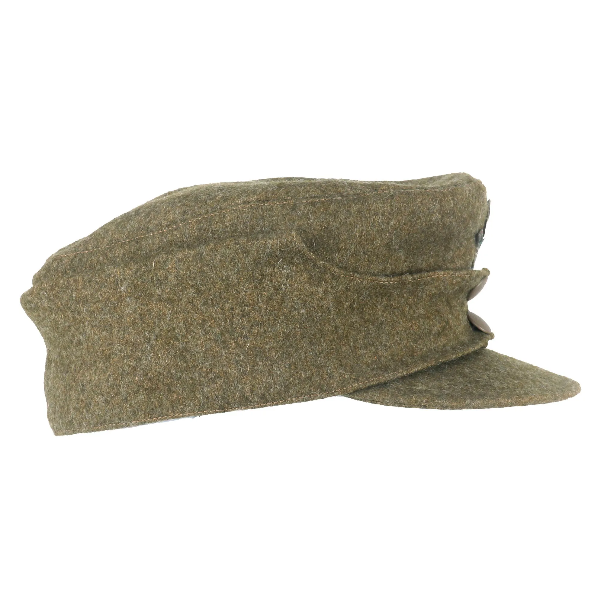 Original German WWII RAD Labor Service EM/NCO M43 Brown Wool Field Cap - Einheitsmütze