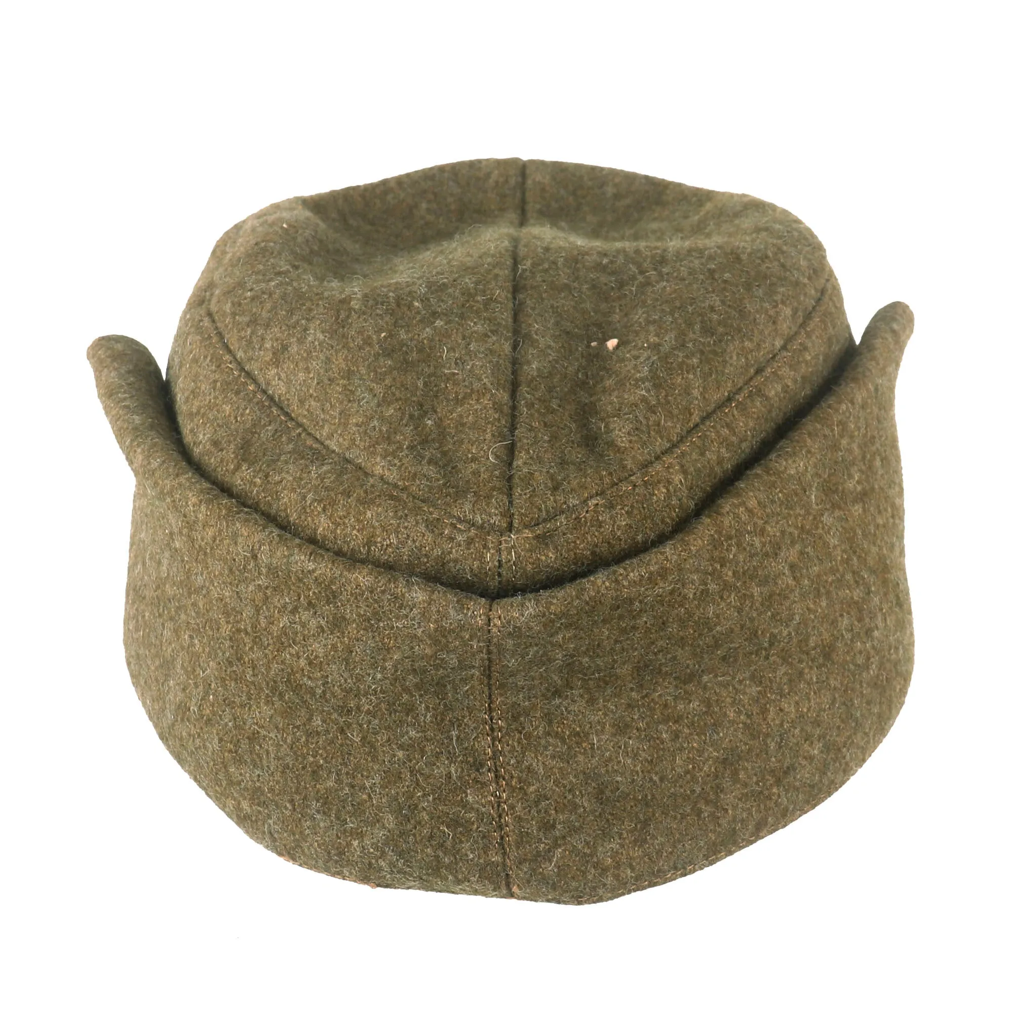 Original German WWII RAD Labor Service EM/NCO M43 Brown Wool Field Cap - Einheitsmütze