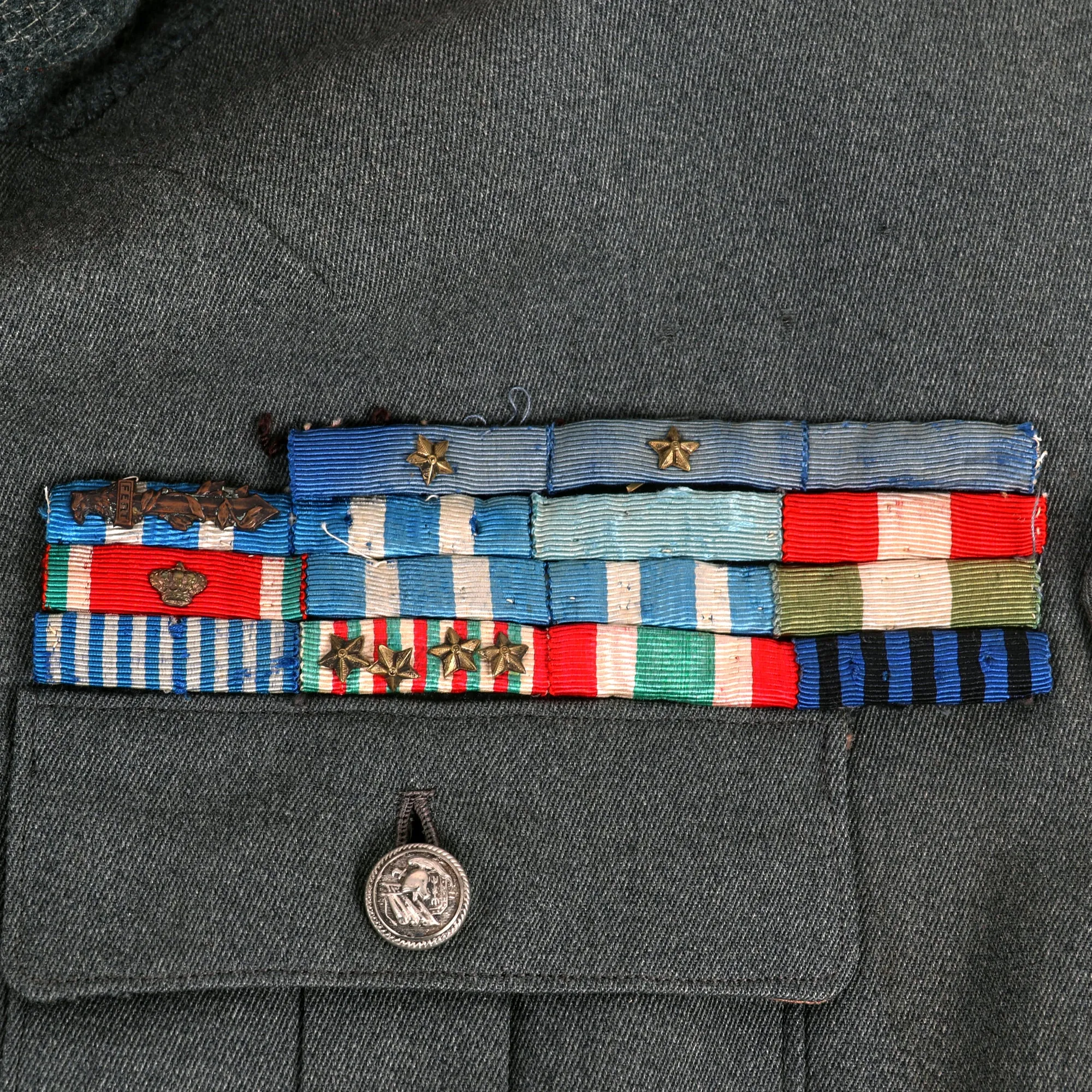 Original Italian WWII Uniform Set Attributed To General of Brigade Alfonso Morretti With Museum Sign - Formerly A.A.F. Tank Museum Collection